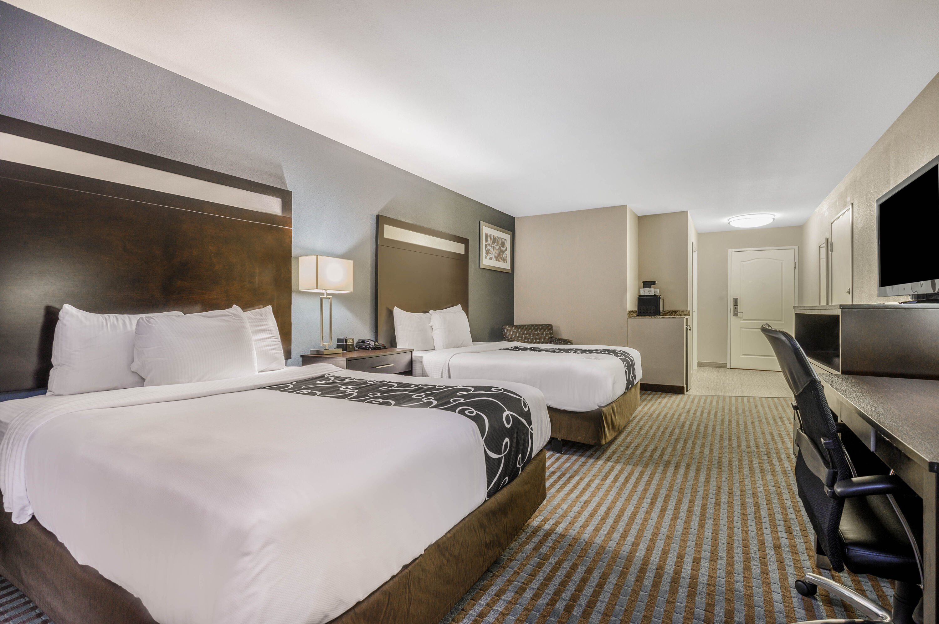 Guest room at the La Quinta Inn & Suites by Wyndham Glendive in Glendive, Montana