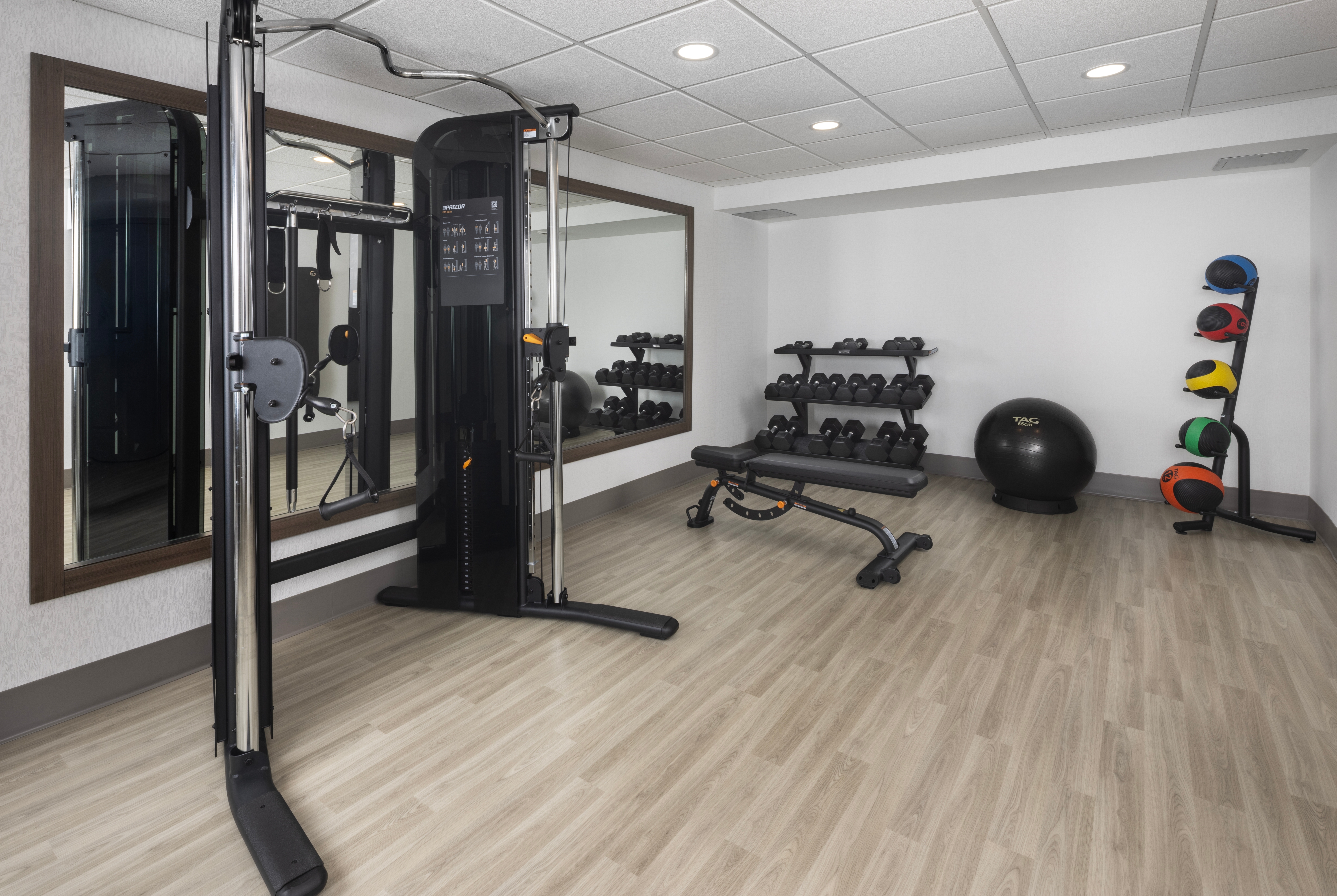 Fitness room at La Quinta Inn & Suites by Wyndham Asheville Downtown in Asheville, North Carolina
