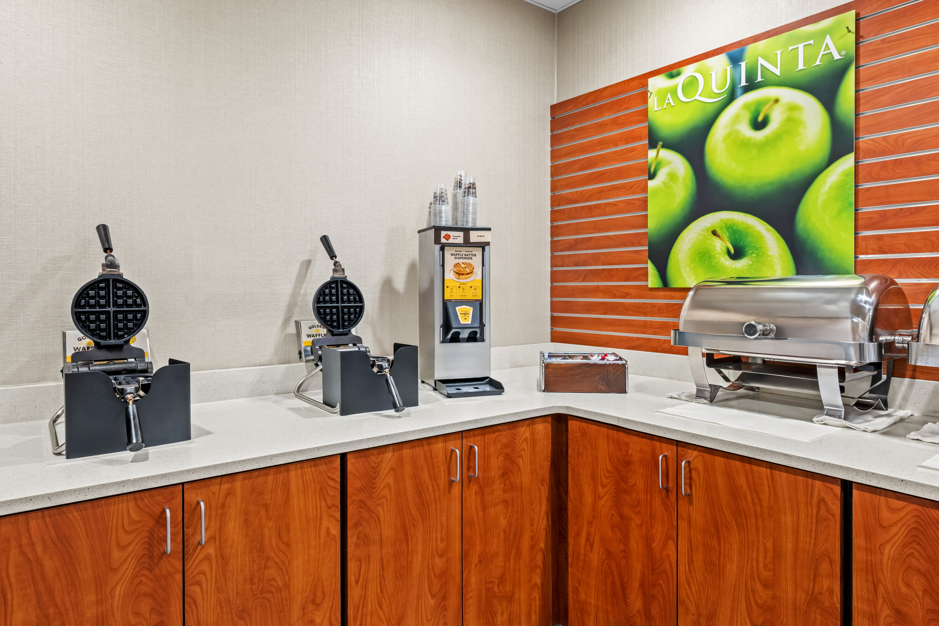 La Quinta Inn & Suites by Wyndham Boone University restaurant breakfast area close up in Boone, North Carolina