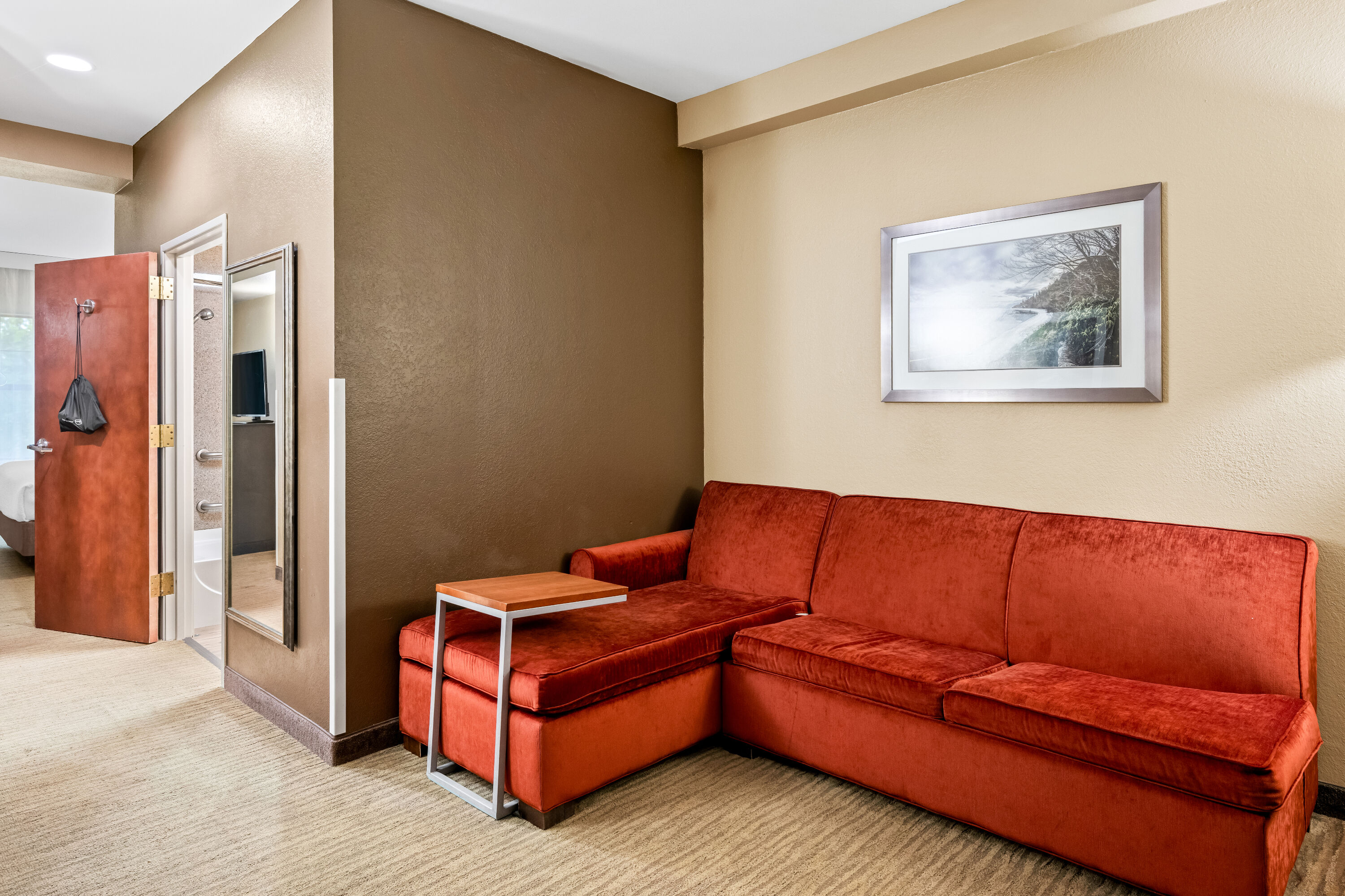 La Quinta Inn & Suites by Wyndham Boone University suite living room in Boone, North Carolina