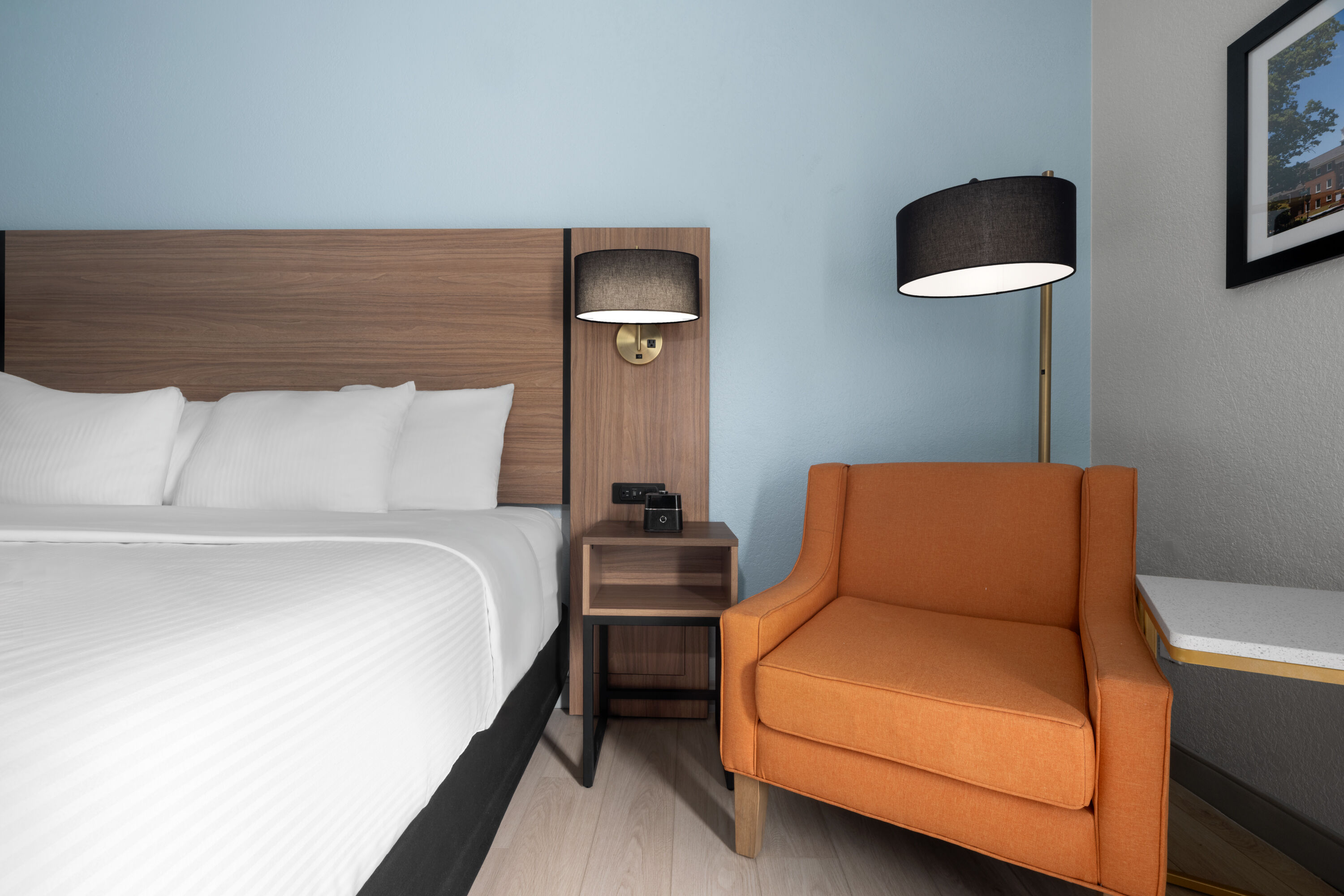 Guest room at the La Quinta Inn & Suites by Wyndham Raleigh Cary in Cary, North Carolina