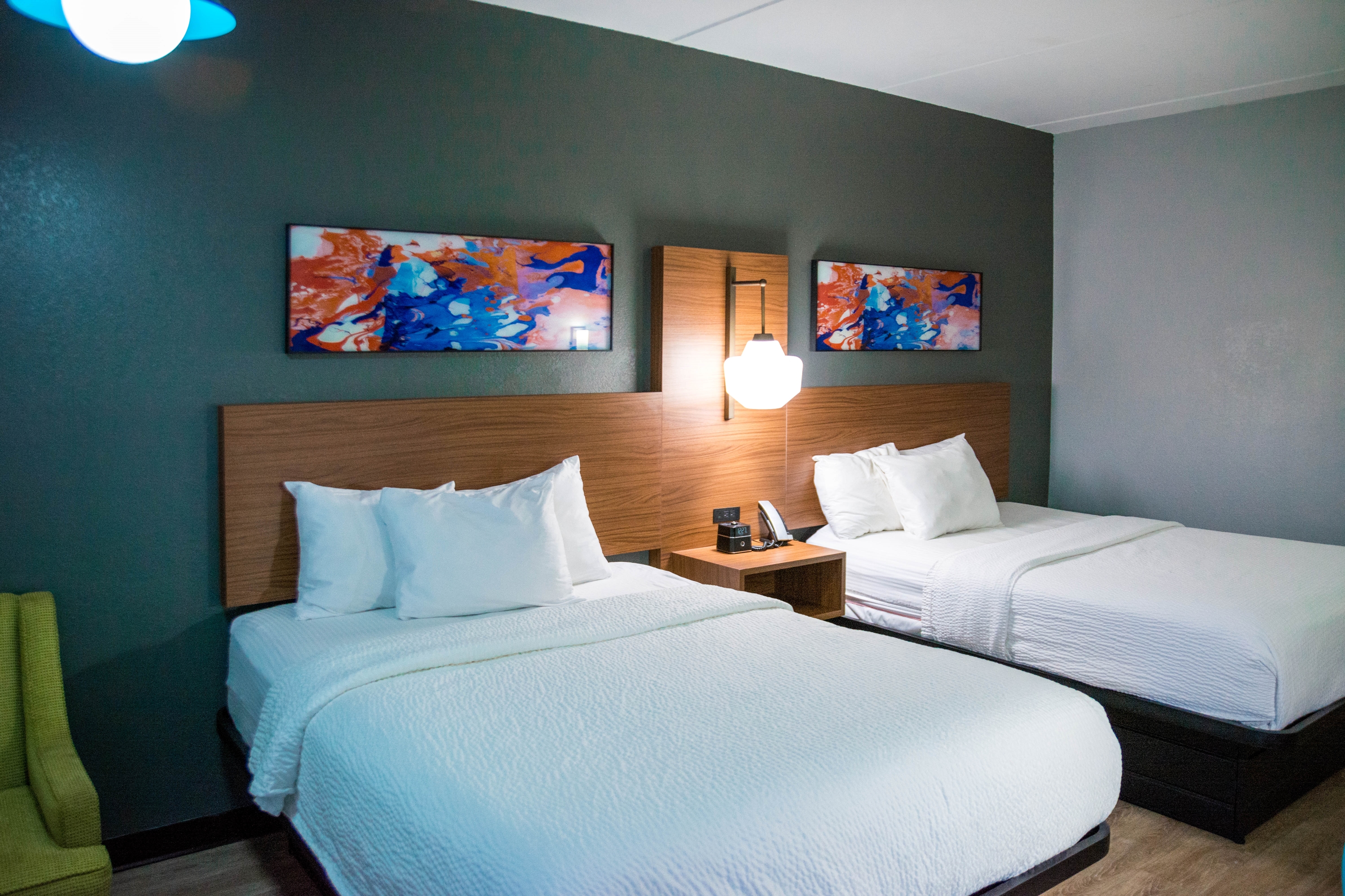 Guest room at the La Quinta Inn & Suites by Wyndham Fayetteville I-95 in Fayetteville, North Carolina