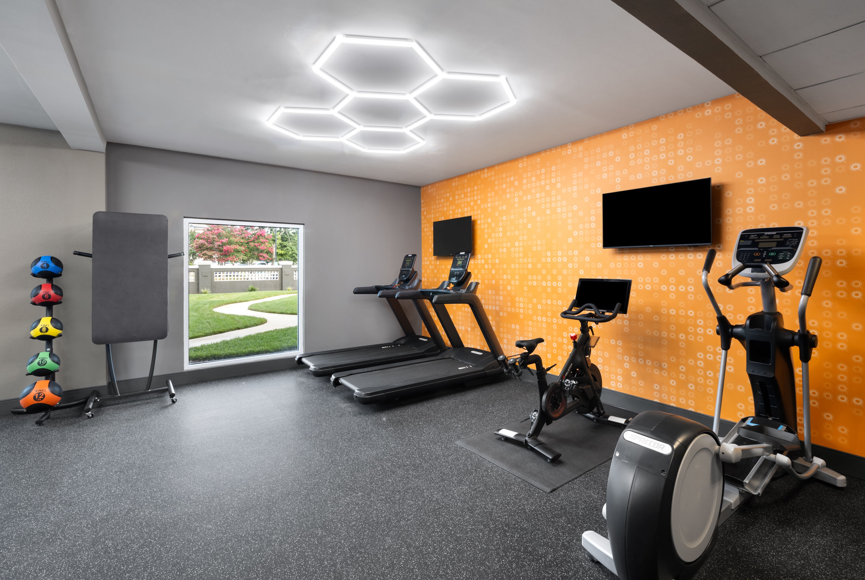 Fitness room at La Quinta Inn & Suites by Wyndham Greensboro NC in Greensboro, North Carolina