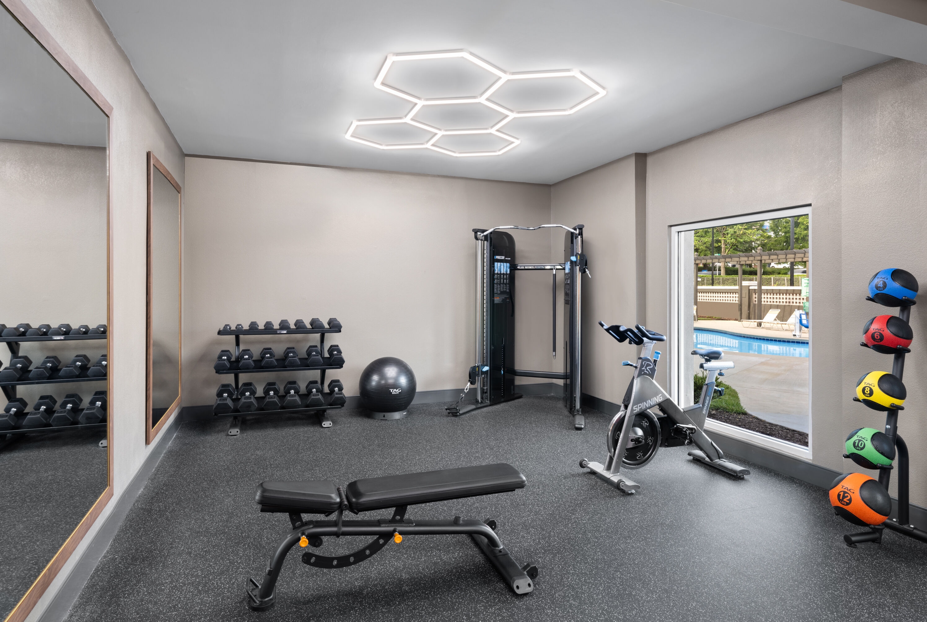 Fitness room at La Quinta Inn & Suites by Wyndham Greensboro NC in Greensboro, North Carolina