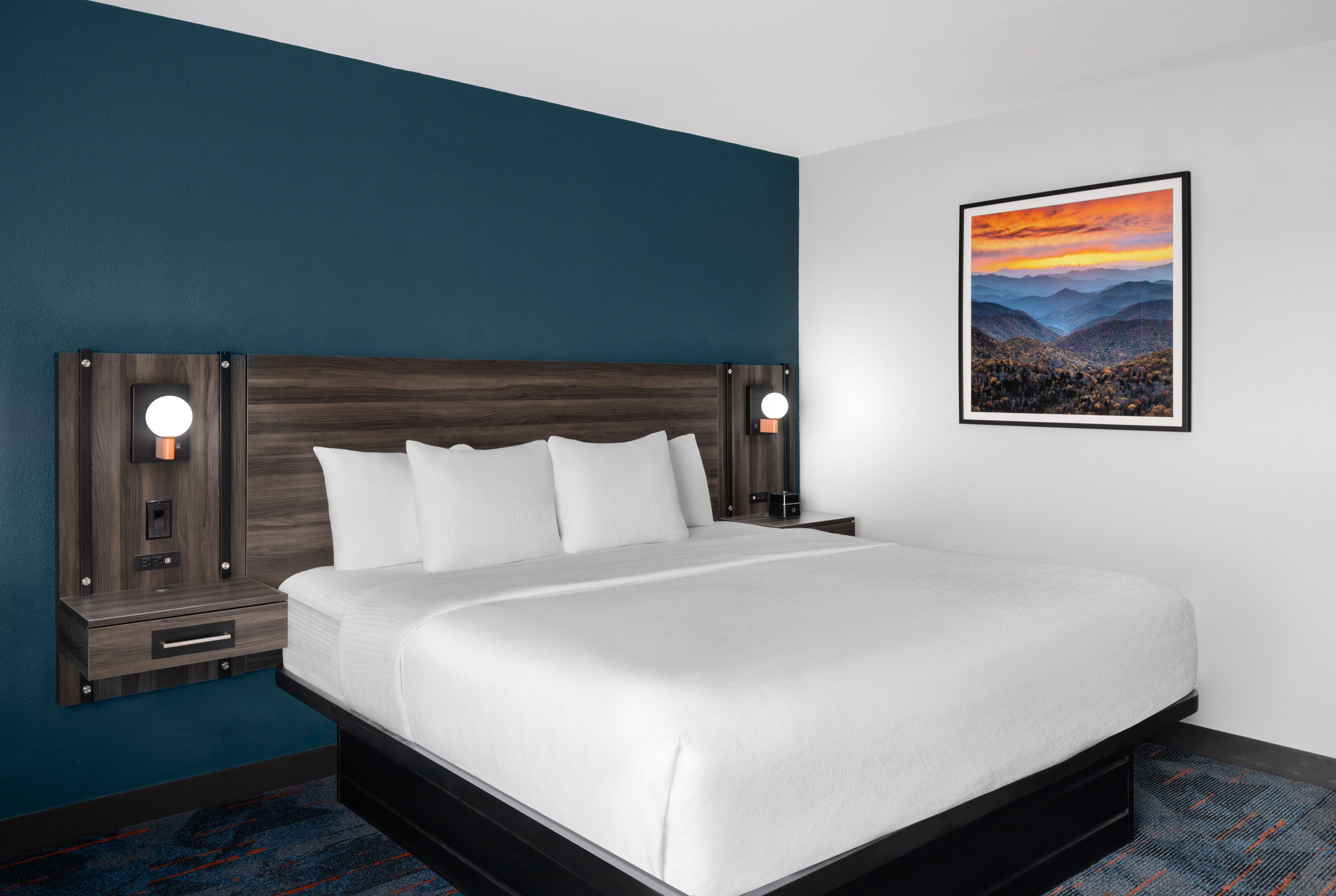 Guest room at the La Quinta Inn & Suites by Wyndham Greensboro NC in Greensboro, North Carolina