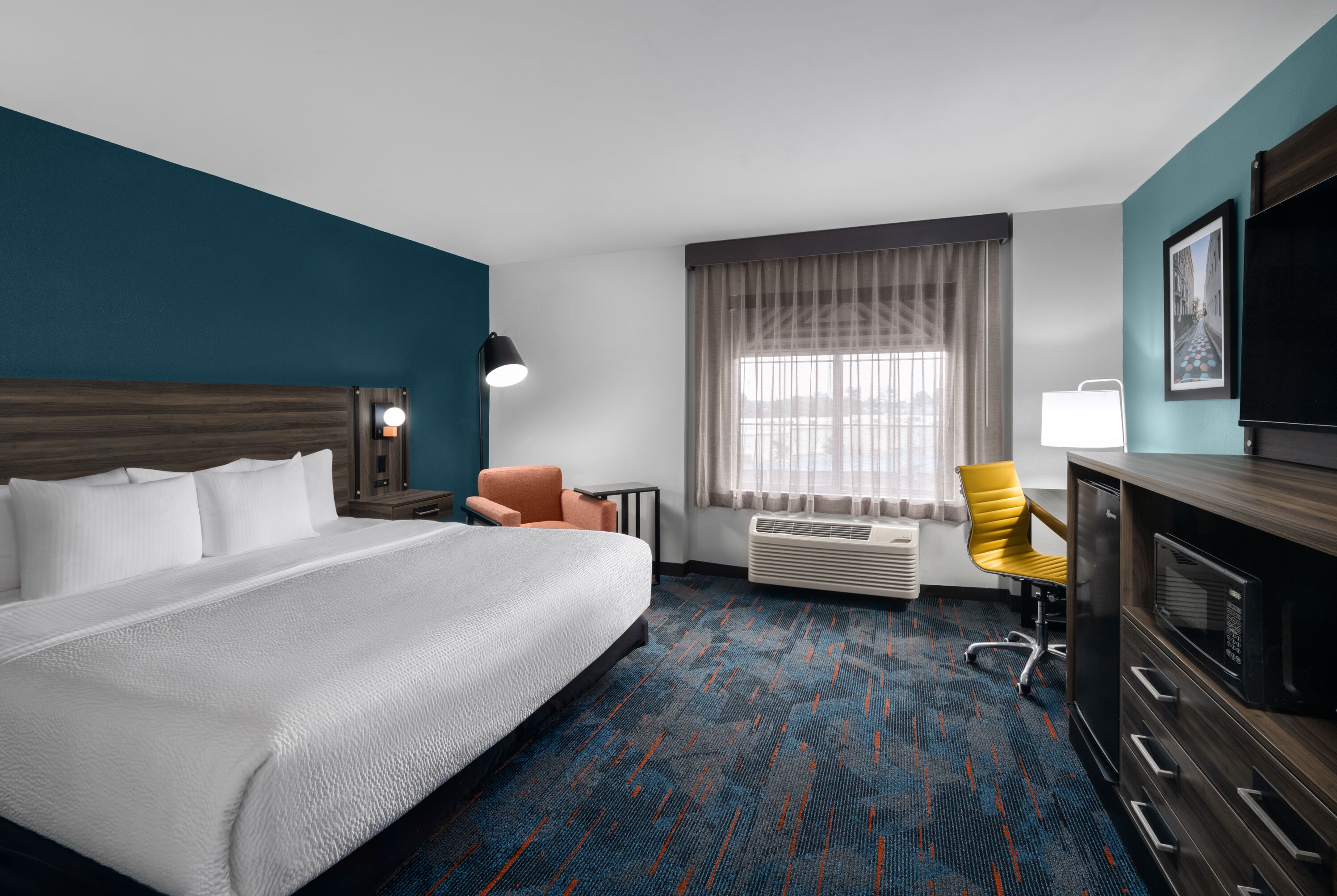 Guest room at the La Quinta Inn & Suites by Wyndham Greensboro NC in Greensboro, North Carolina