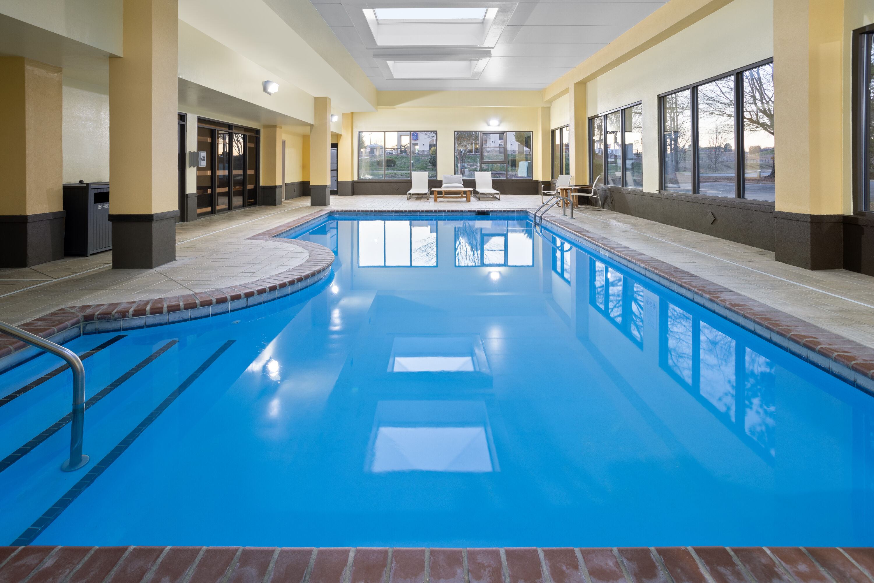 Indoor pool at the La Quinta Inn & Suites by Wyndham Mooresville in Mooresville, North Carolina