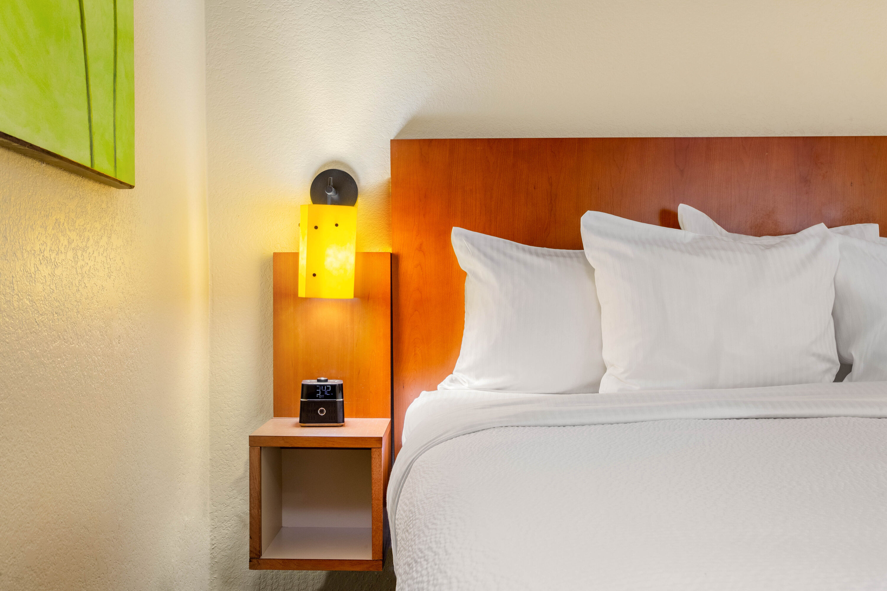 Guest room feature at the La Quinta Inn & Suites by Wyndham Raleigh Crabtree in Raleigh, North Carolina
