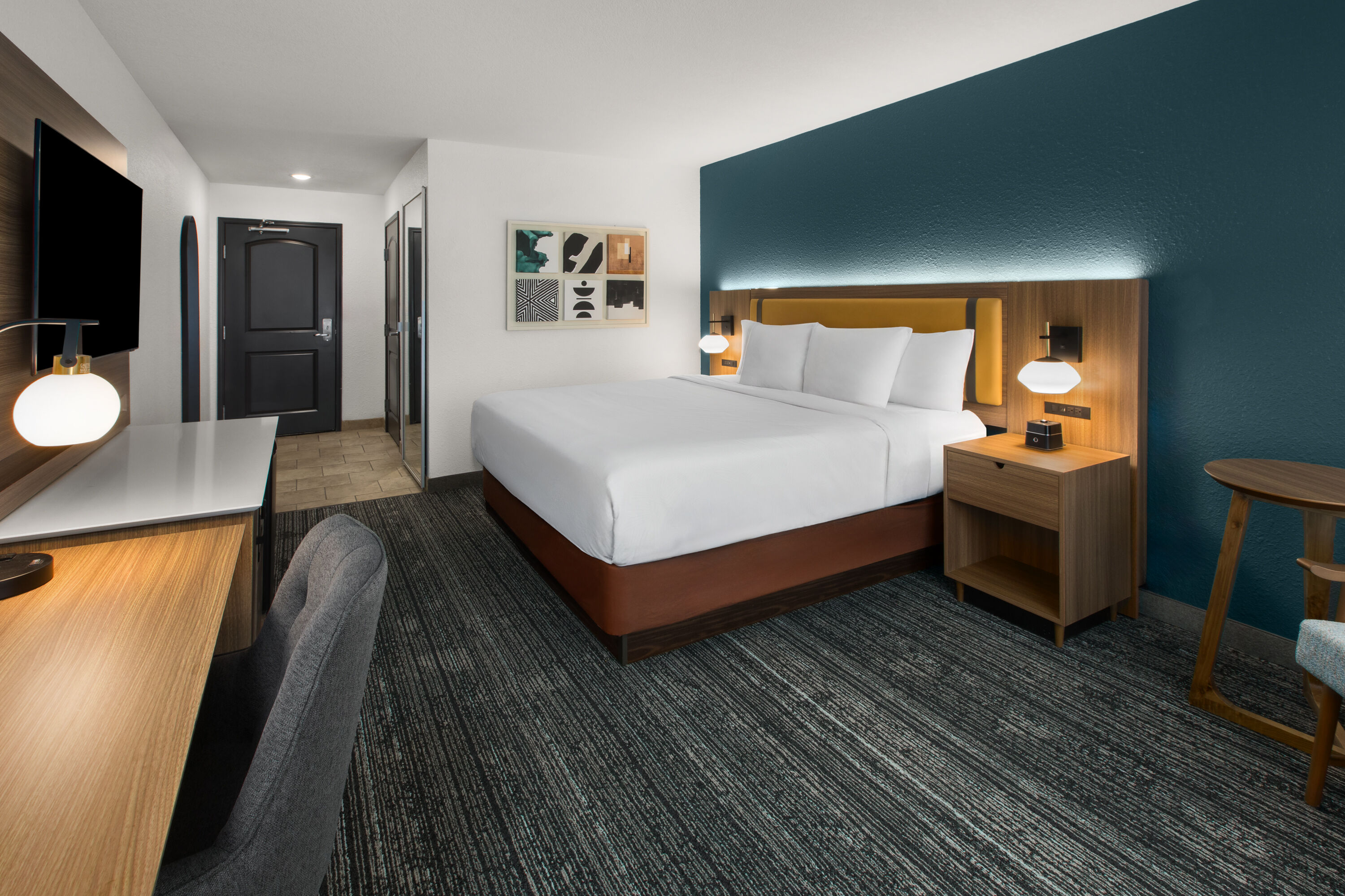 Guest room at the La Quinta Inn & Suites by Wyndham Minot in Minot, North Dakota