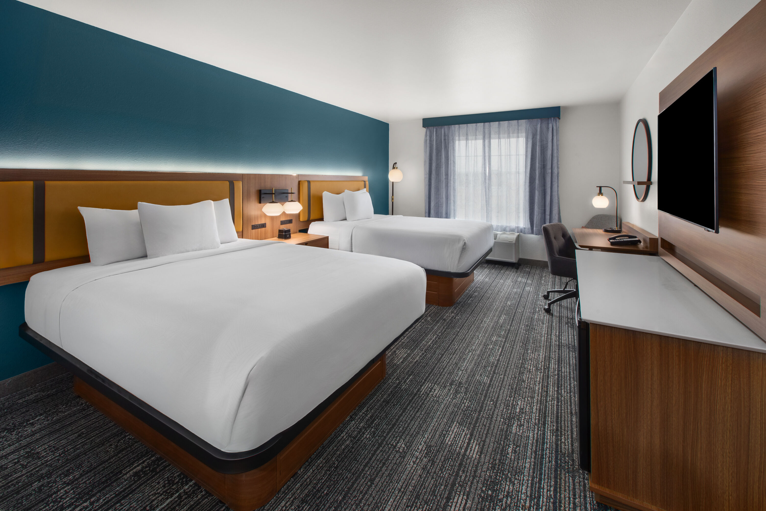 Guest room at the La Quinta Inn & Suites by Wyndham Minot in Minot, North Dakota