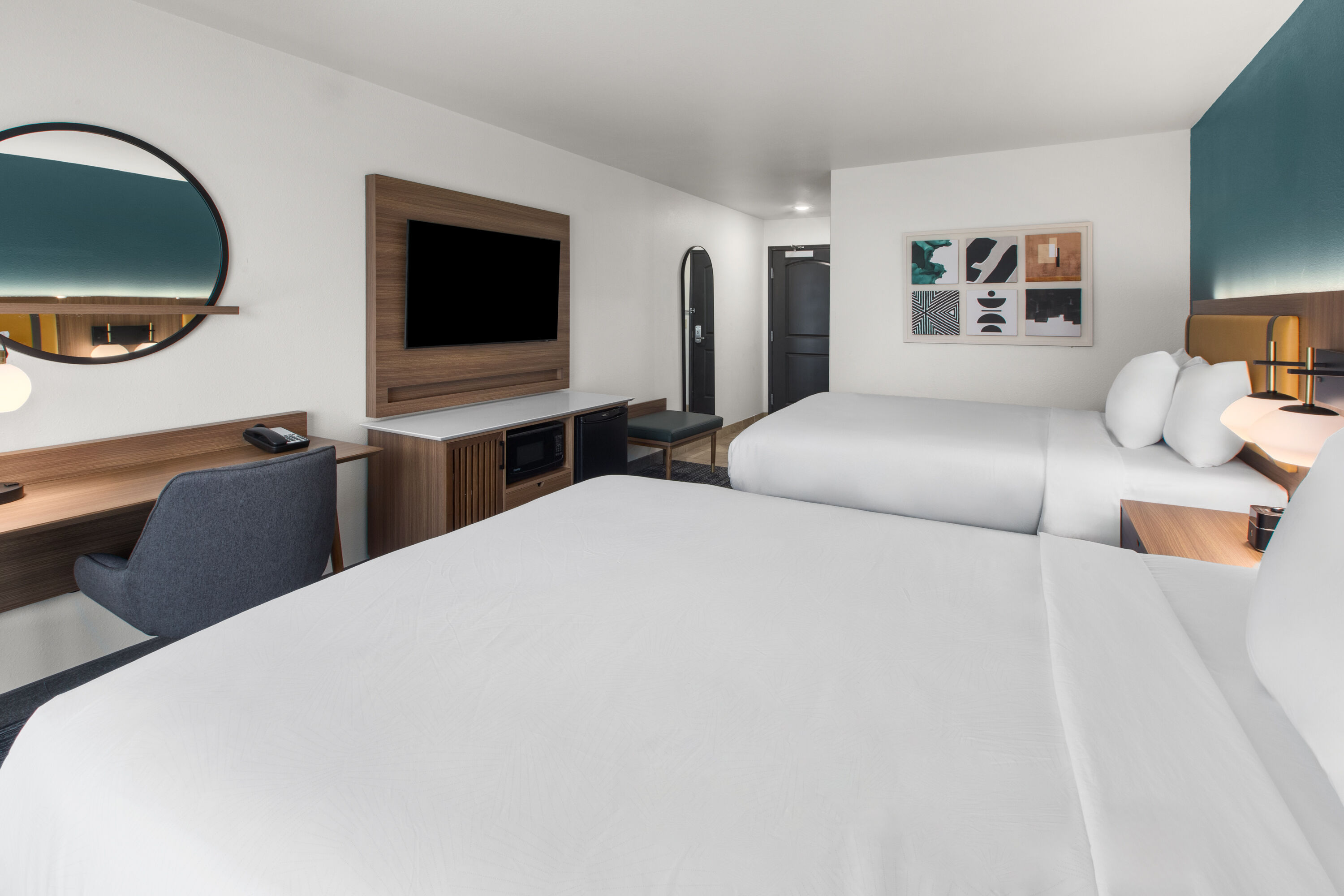 Guest room at the La Quinta Inn & Suites by Wyndham Minot in Minot, North Dakota