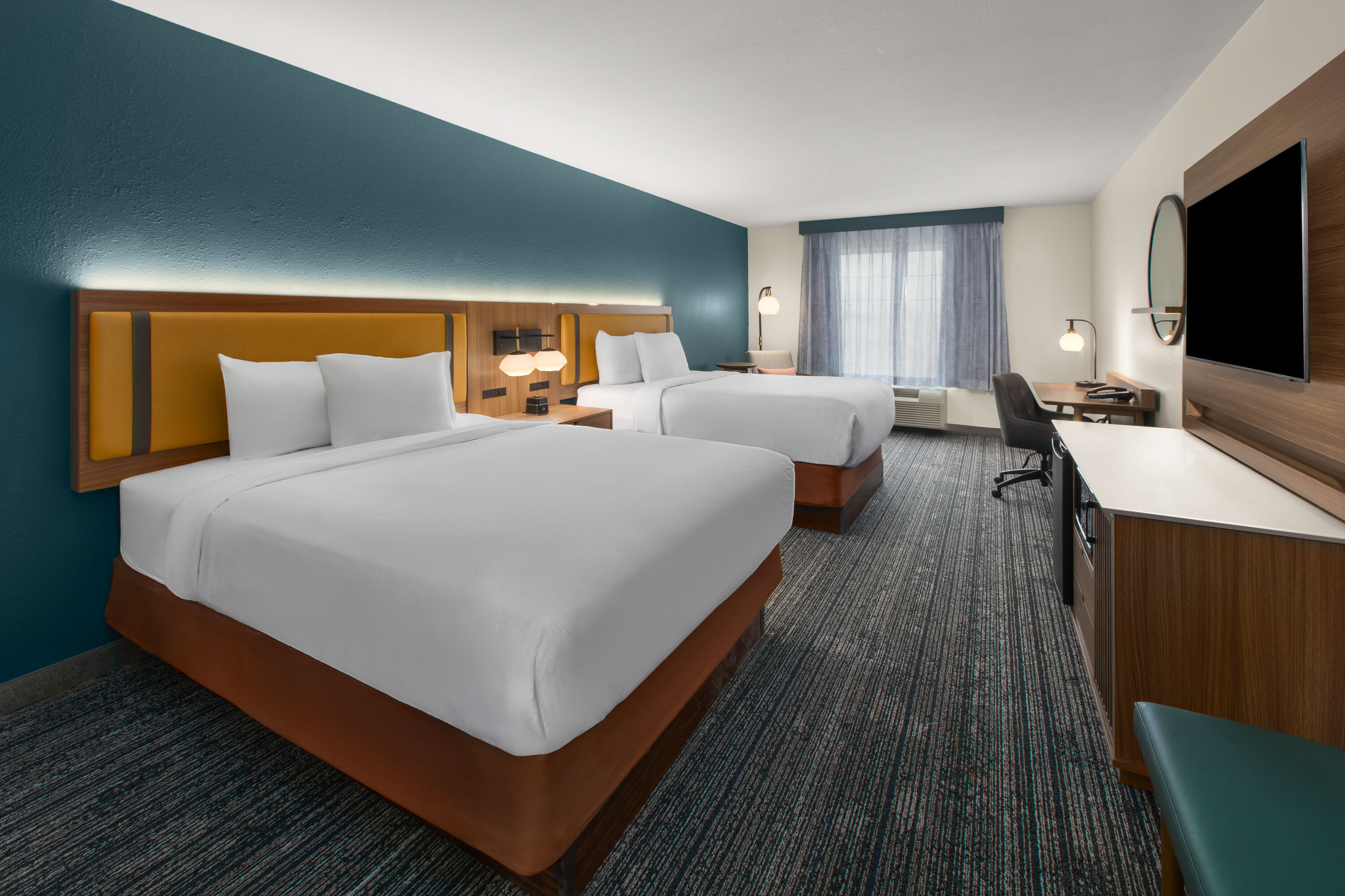 Guest room at the La Quinta Inn & Suites by Wyndham Minot in Minot, North Dakota
