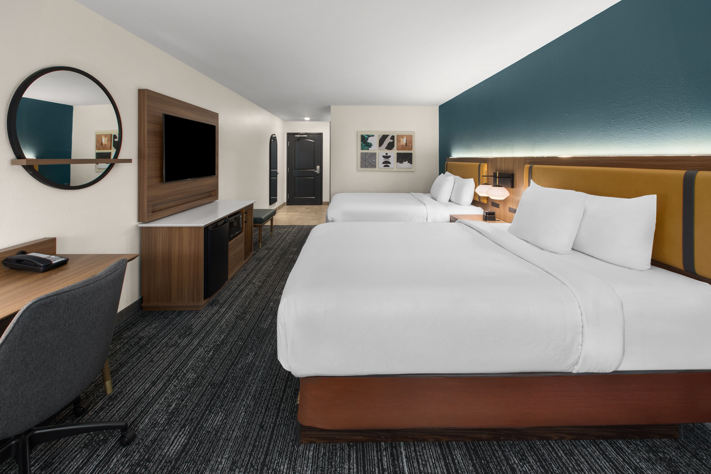 Guest room at the La Quinta Inn & Suites by Wyndham Minot in Minot, North Dakota