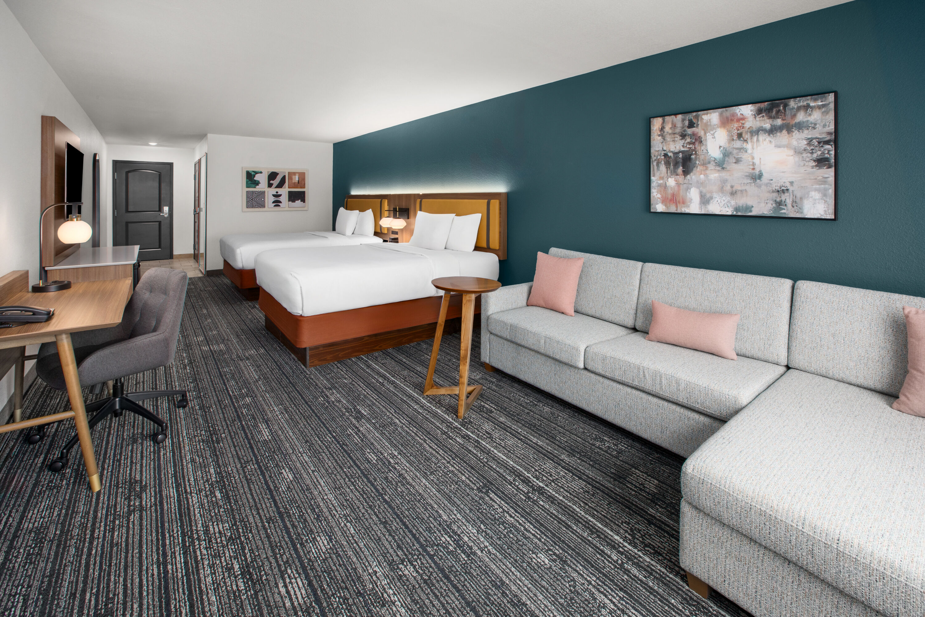 Guest room at the La Quinta Inn & Suites by Wyndham Minot in Minot, North Dakota