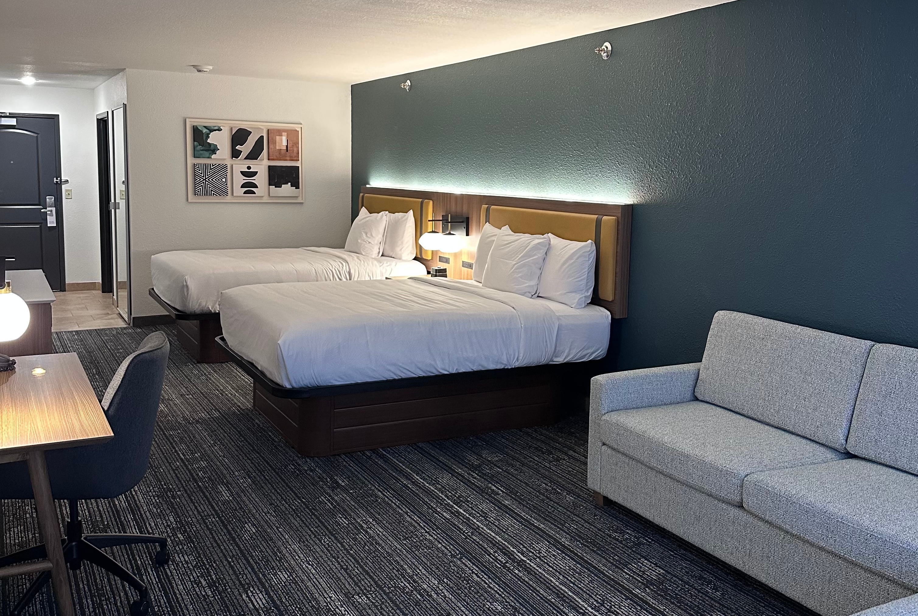 Guest room at the La Quinta Inn & Suites by Wyndham Minot in Minot, North Dakota