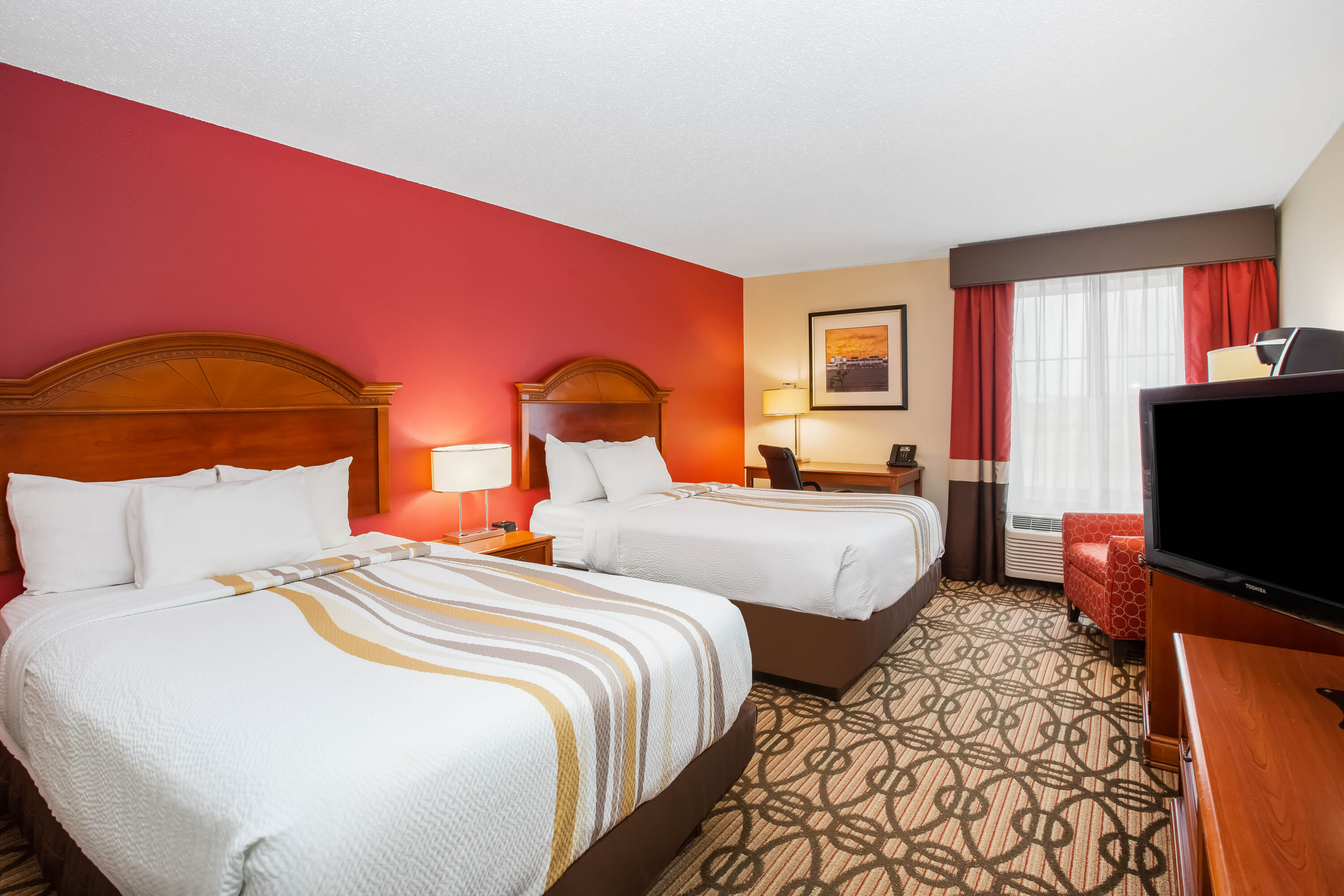 Guest room at the La Quinta Inn & Suites by Wyndham North Platte in North Platte, Nebraska