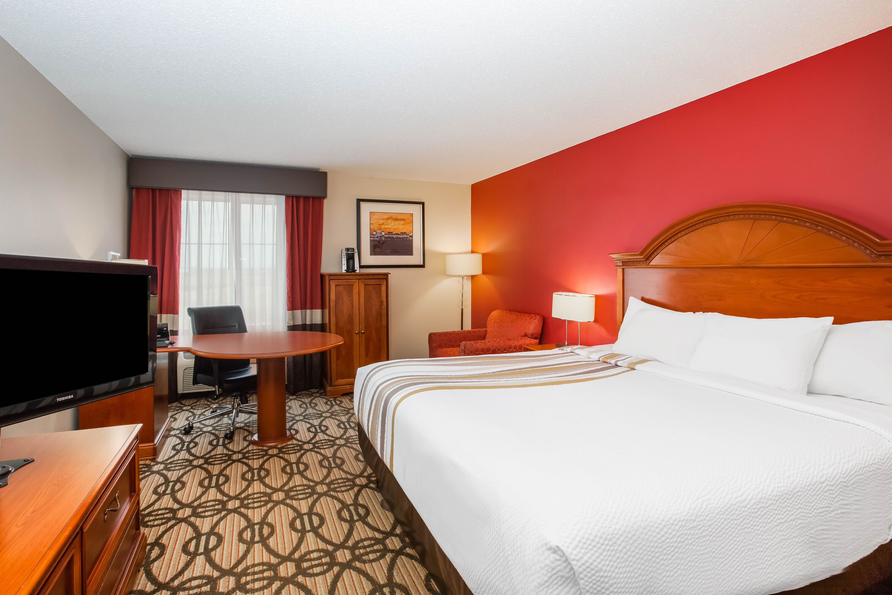 Guest room at the La Quinta Inn & Suites by Wyndham North Platte in North Platte, Nebraska