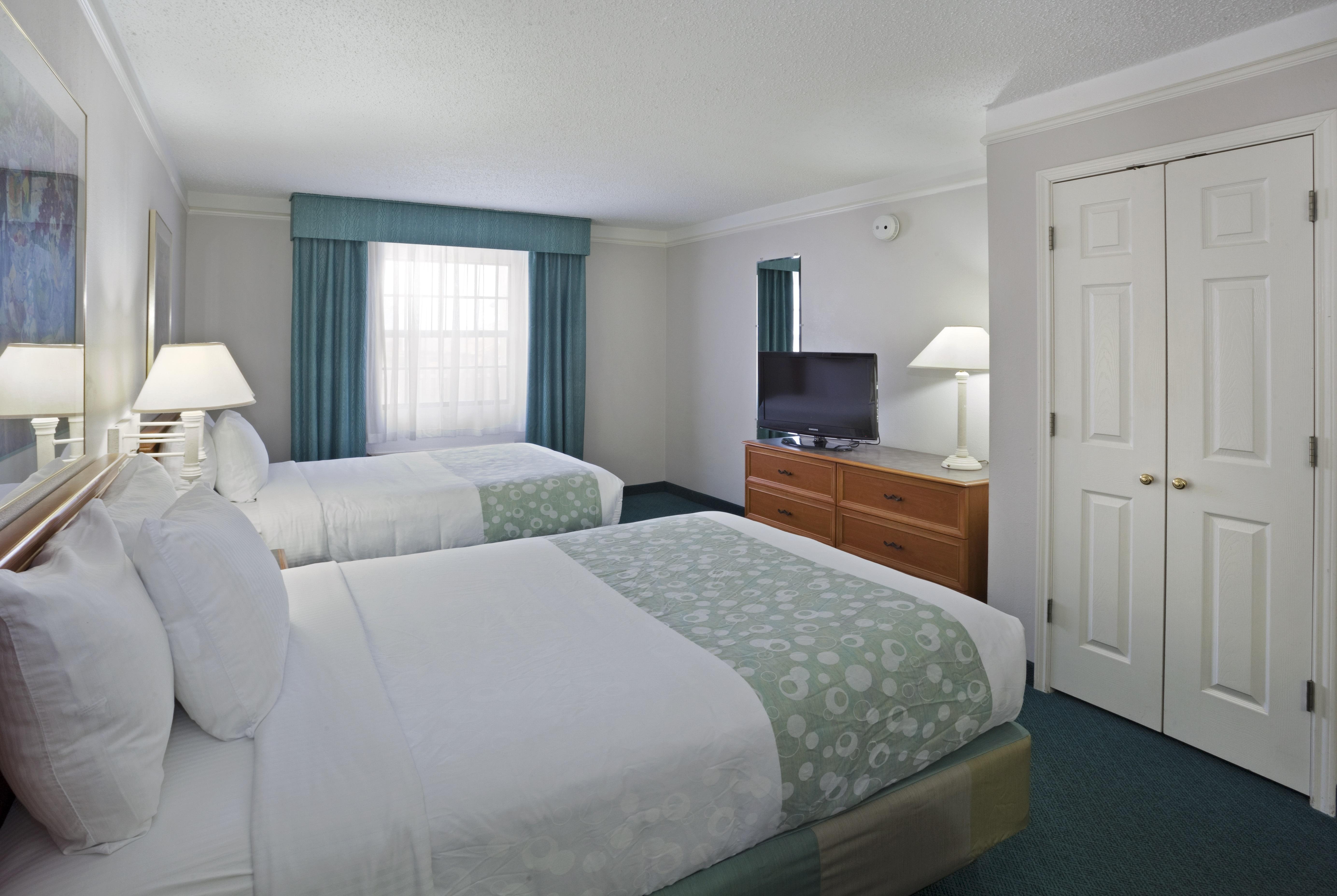 Guest room at the La Quinta Inn by Wyndham Omaha West in Omaha, Nebraska