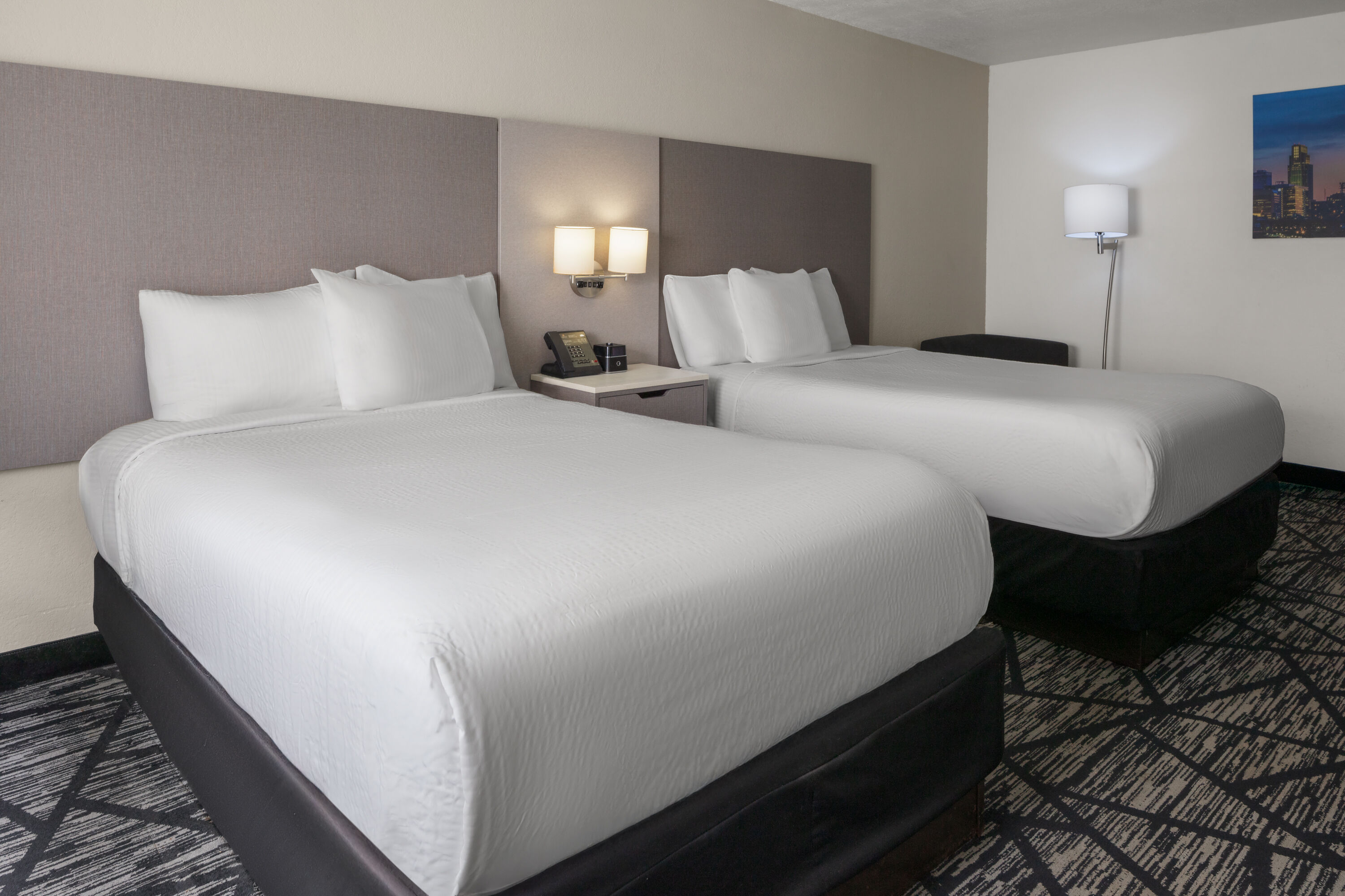 Guest room at the La Quinta Inn by Wyndham Omaha West in Omaha, Nebraska