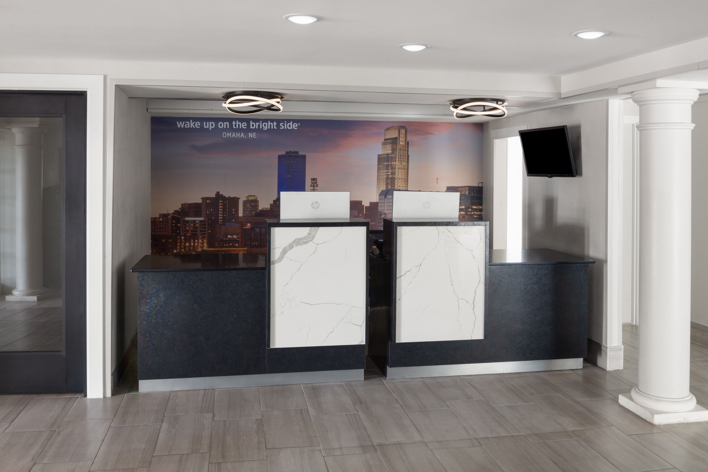 La Quinta Inn by Wyndham Omaha West reception in Omaha, Nebraska