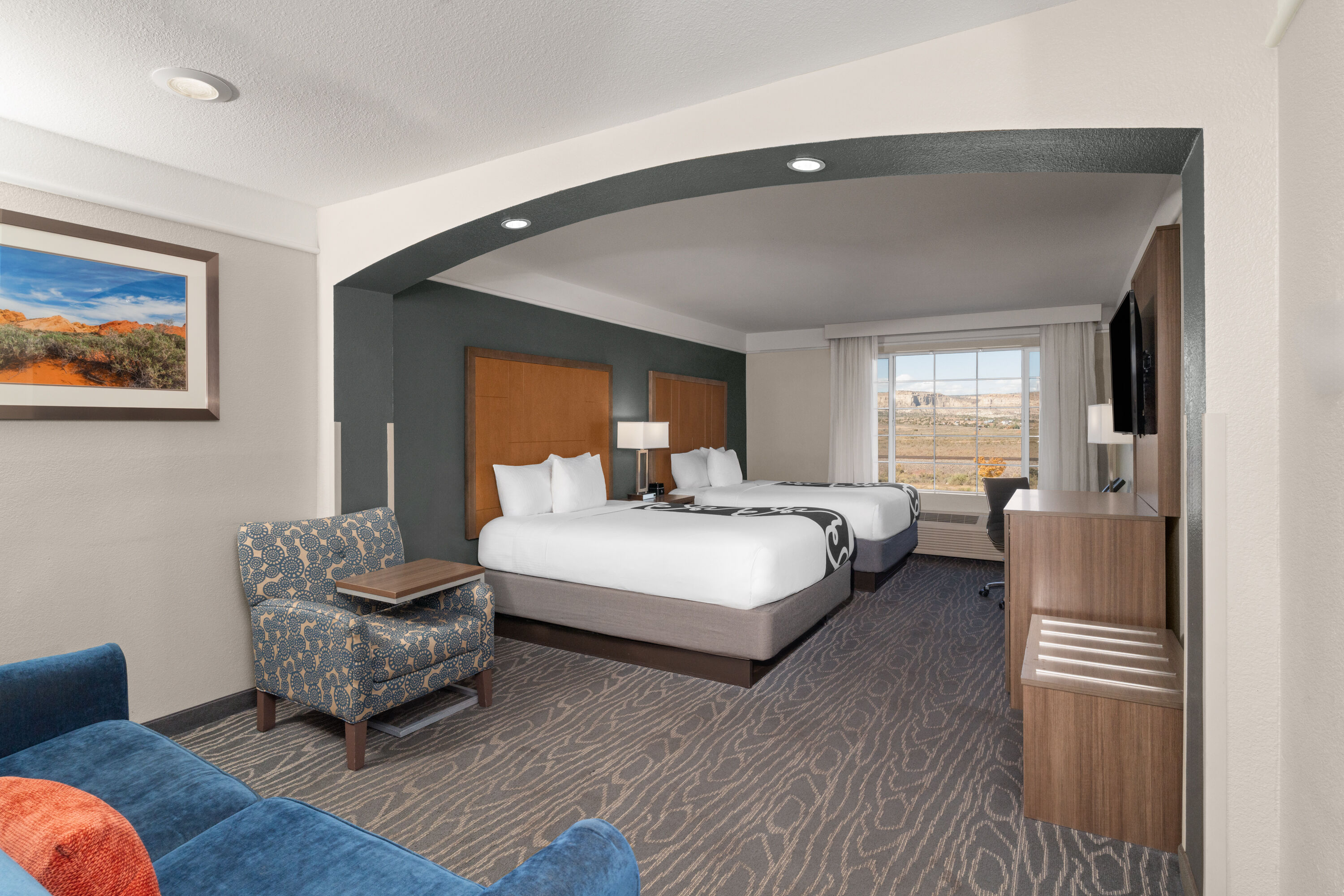 Guest room at the La Quinta Inn & Suites by Wyndham Gallup in Gallup, New Mexico