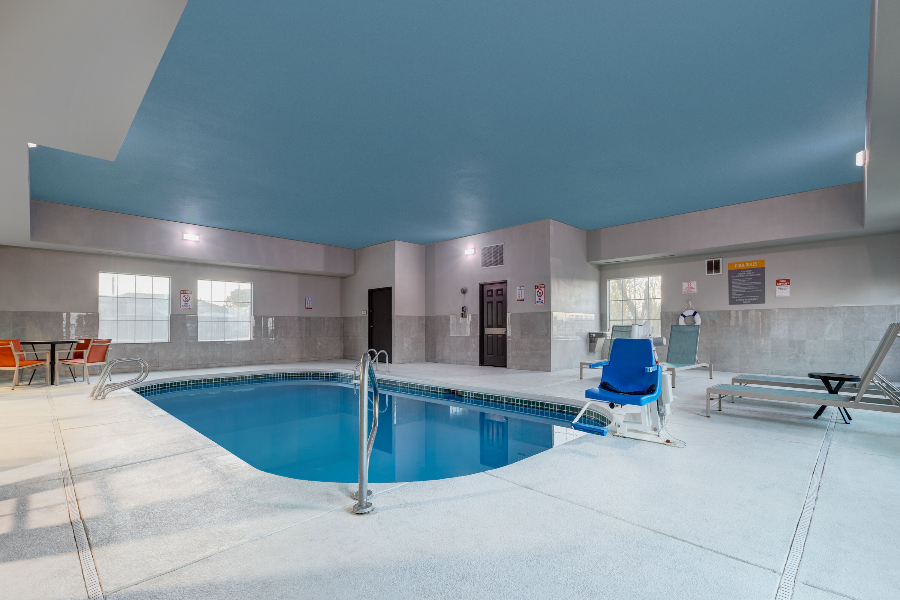 Indoor pool at the La Quinta Inn & Suites by Wyndham Hobbs in Hobbs, New Mexico