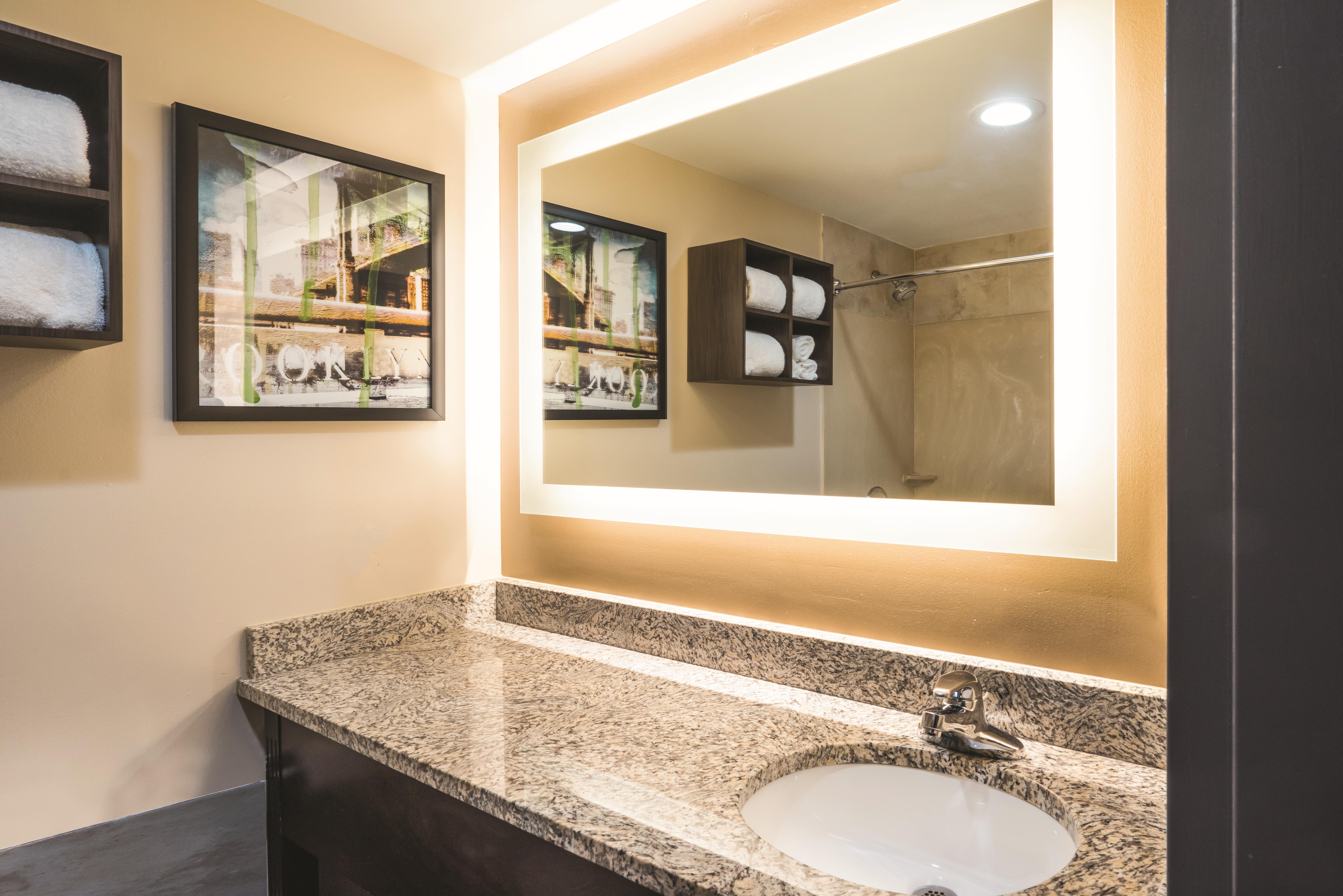 Guest room at the La Quinta Inn & Suites by Wyndham Brooklyn Downtown in Brooklyn, New York