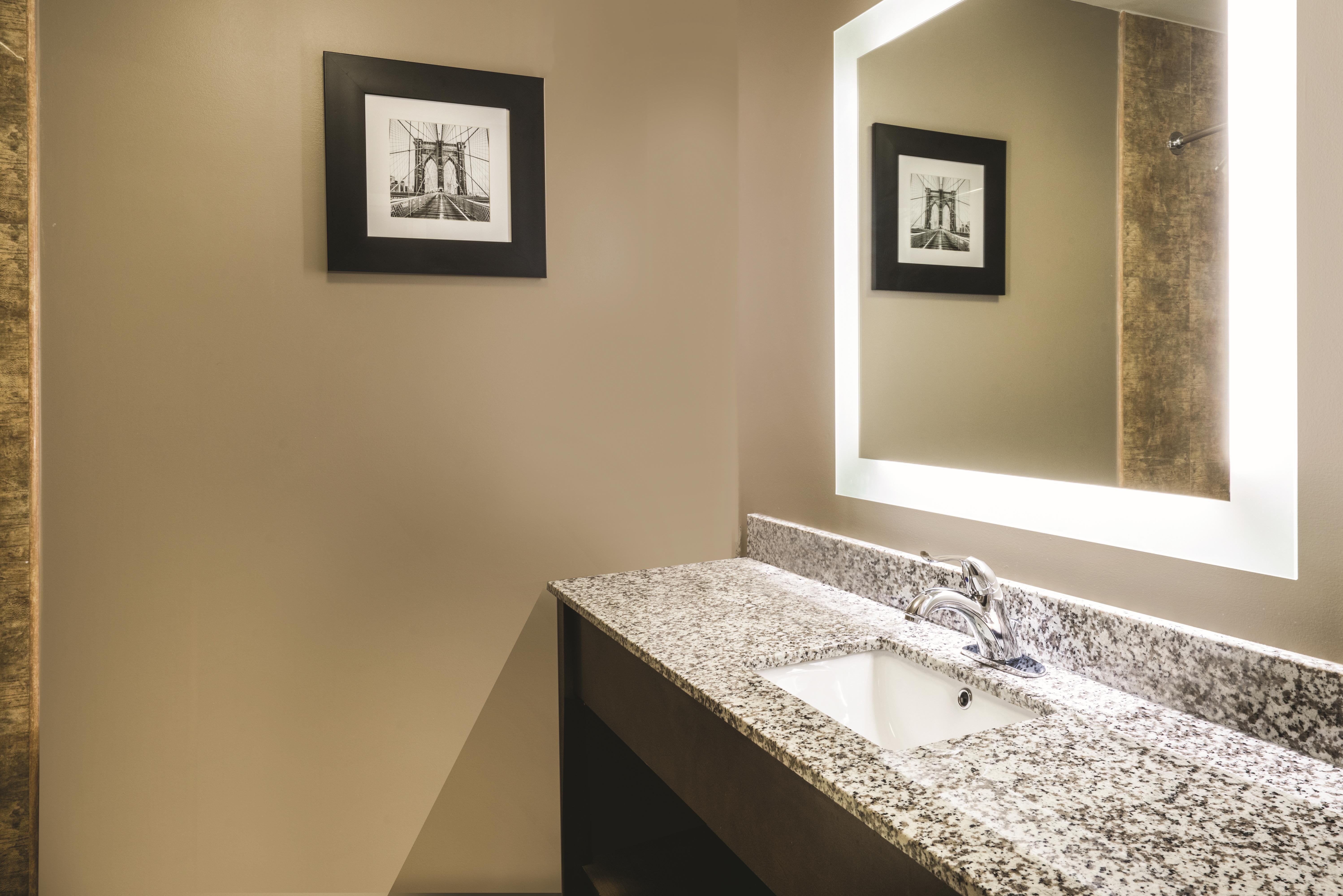 Guest room at the La Quinta Inn & Suites by Wyndham Brooklyn Central in Brooklyn, New York