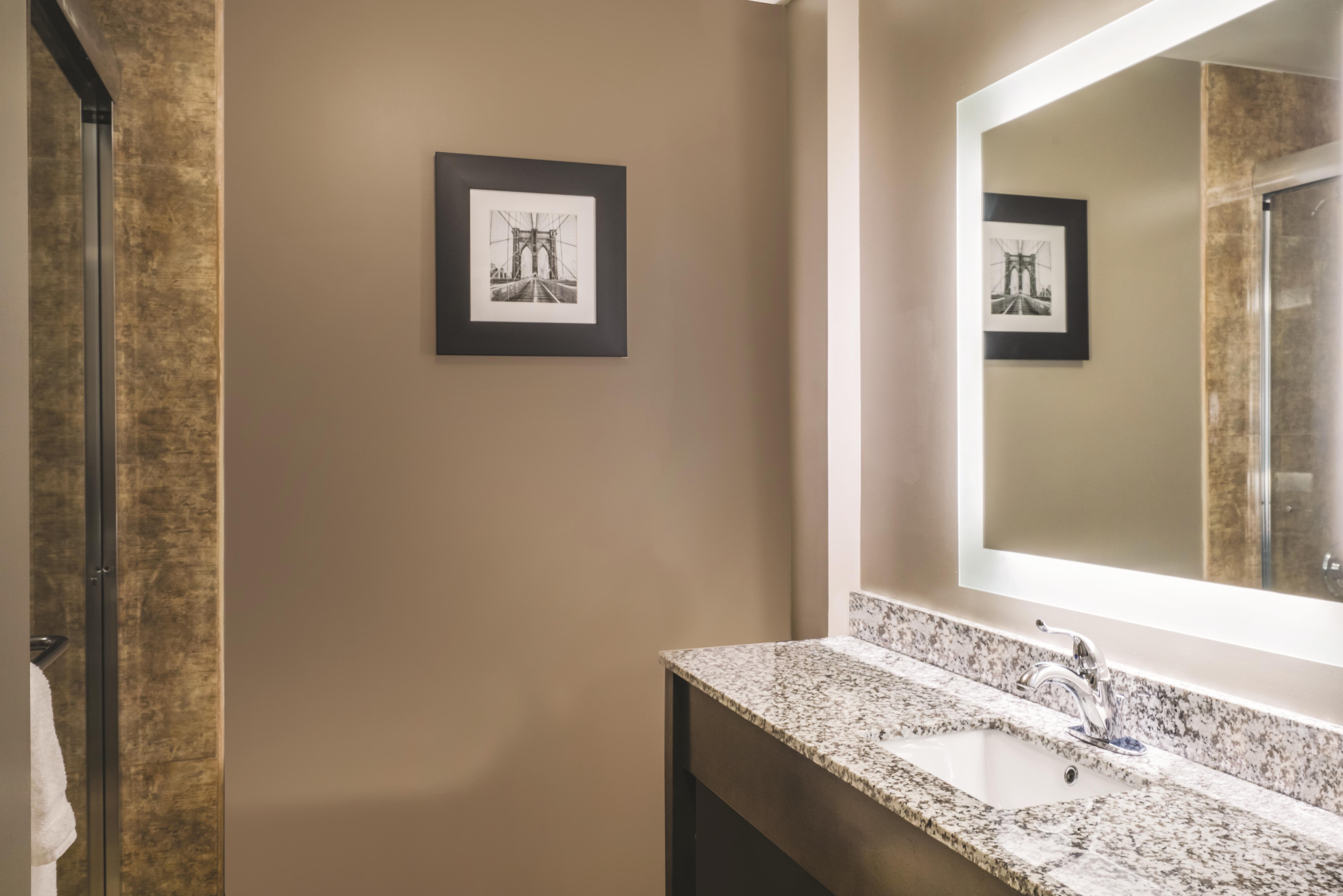 Guest room at the La Quinta Inn & Suites by Wyndham Brooklyn Central in Brooklyn, New York