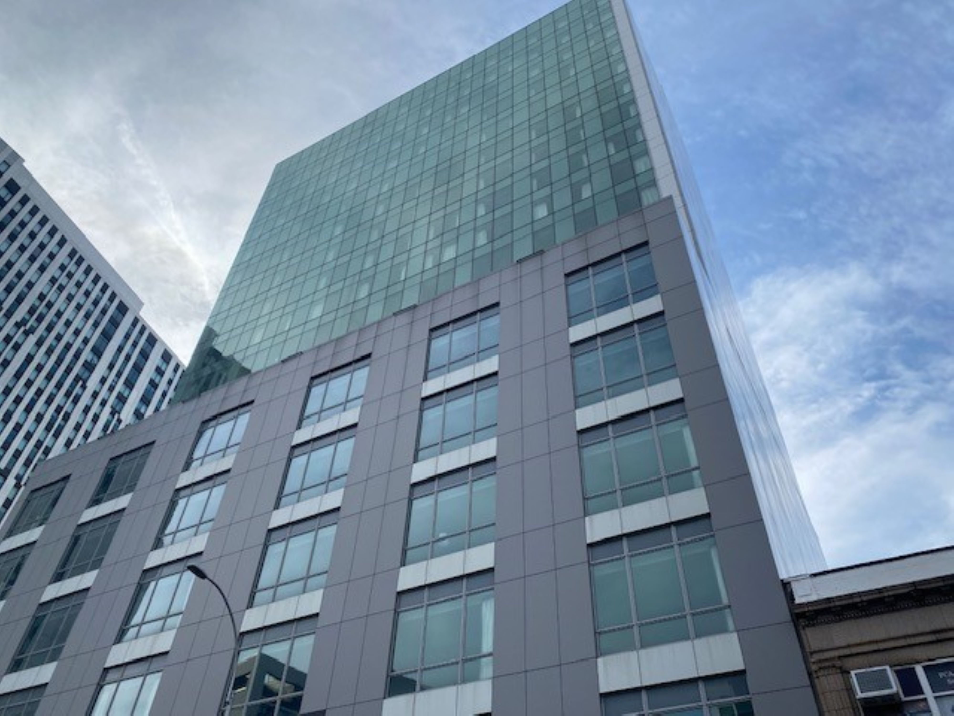 Exterior of La Quinta Inn & Suites by Wyndham Jamaica NYC/JFK AirTrain hotel in Jamaica, New York