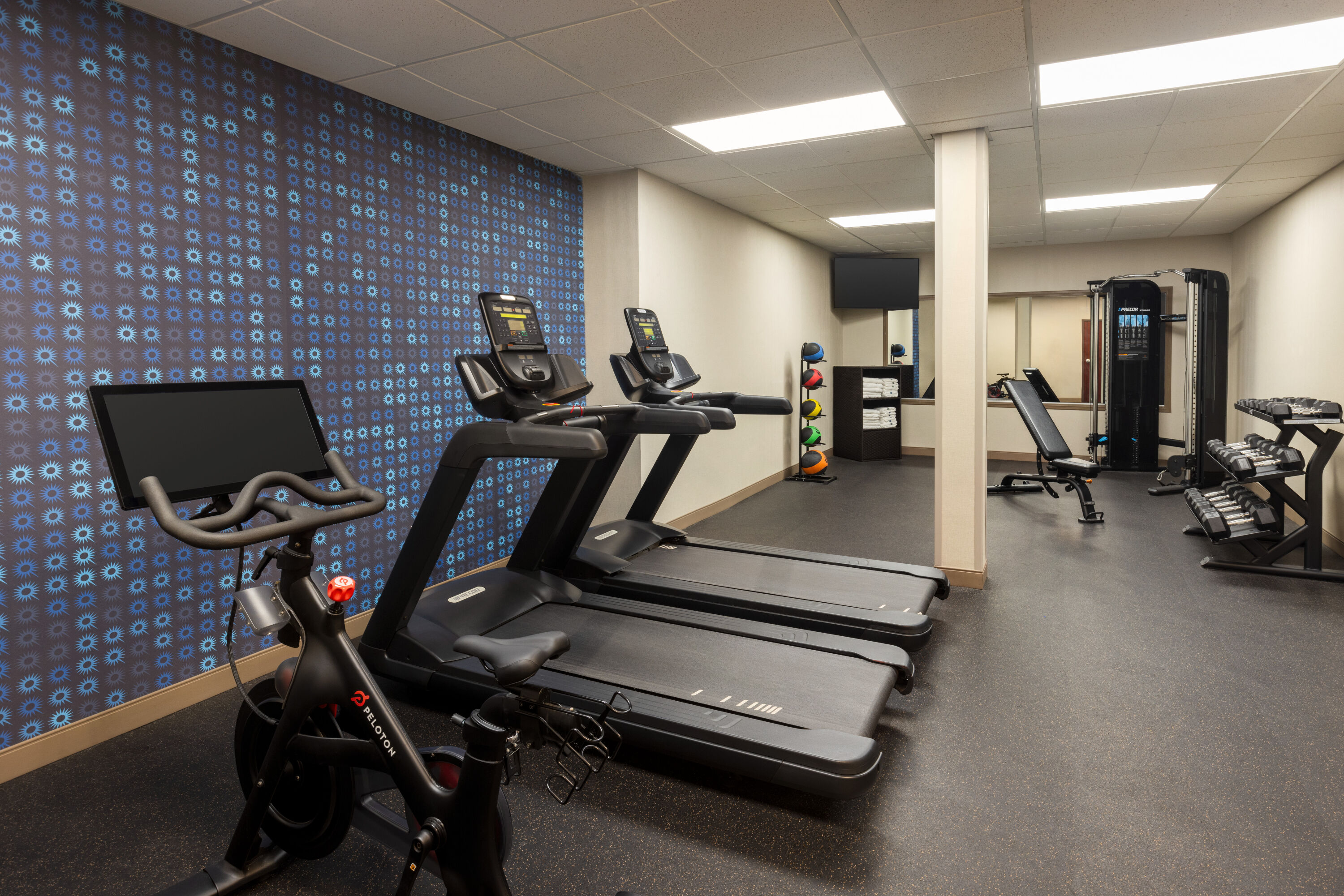 Fitness room at La Quinta Inn & Suites by Wyndham Lake George in Lake George, New York