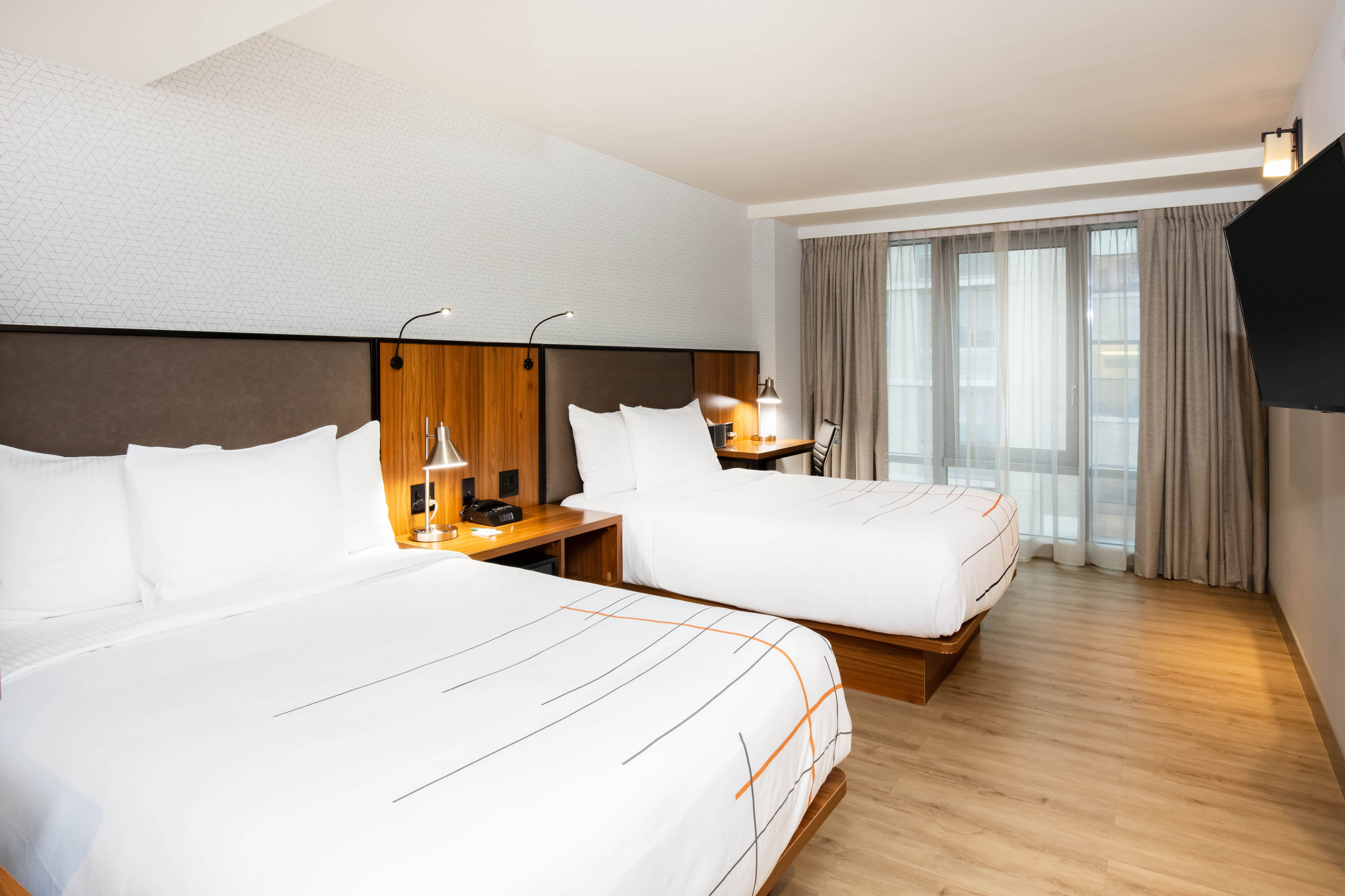 Guest room at the La Quinta Inn & Suites by Wyndham Times Square South in New York City, New York