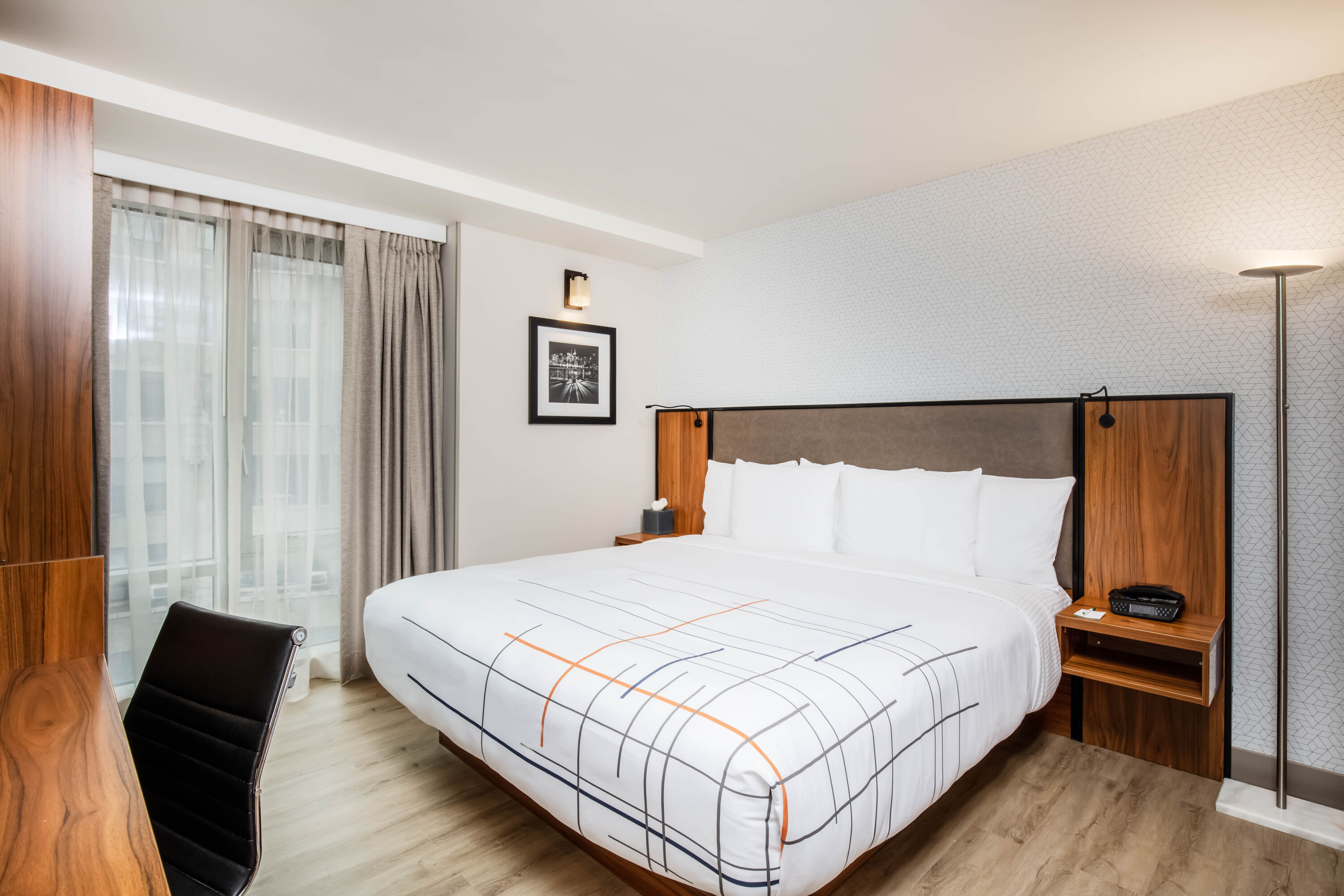 Guest room at the La Quinta Inn & Suites by Wyndham Times Square South in New York City, New York