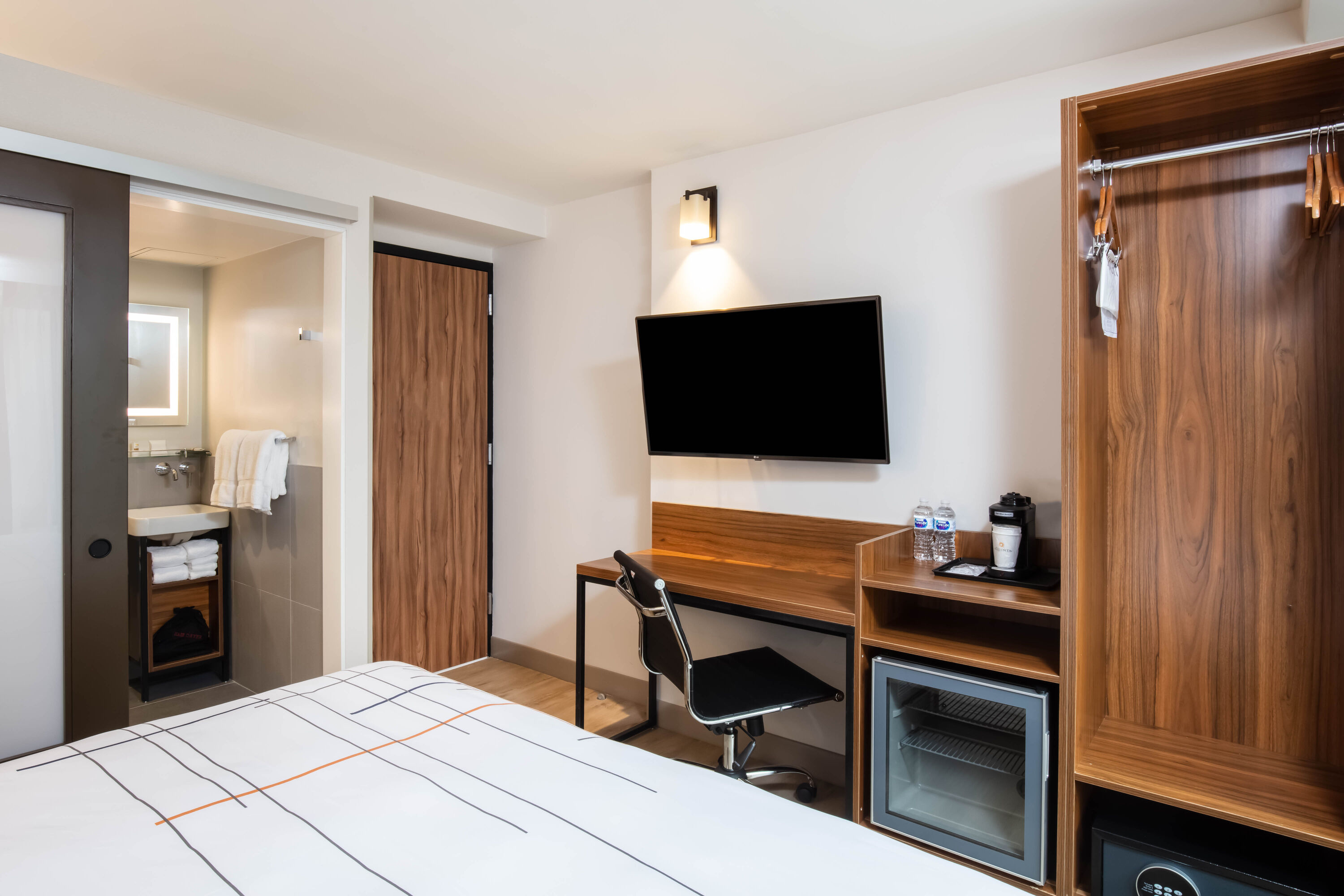 Guest room at the La Quinta Inn & Suites by Wyndham Times Square South in New York City, New York
