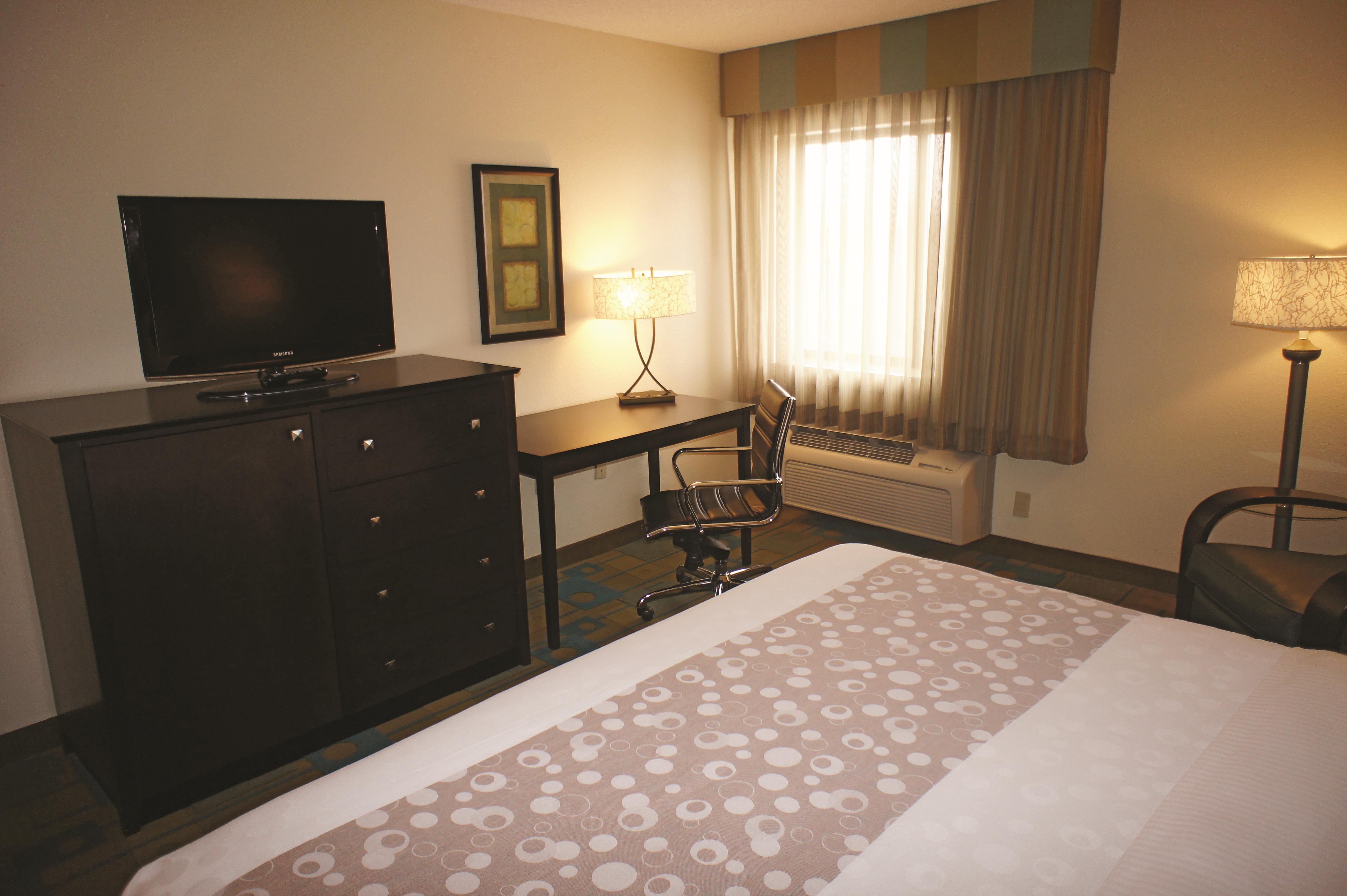 Guest room at the La Quinta Inn & Suites by Wyndham Plattsburgh in Plattsburgh, New York