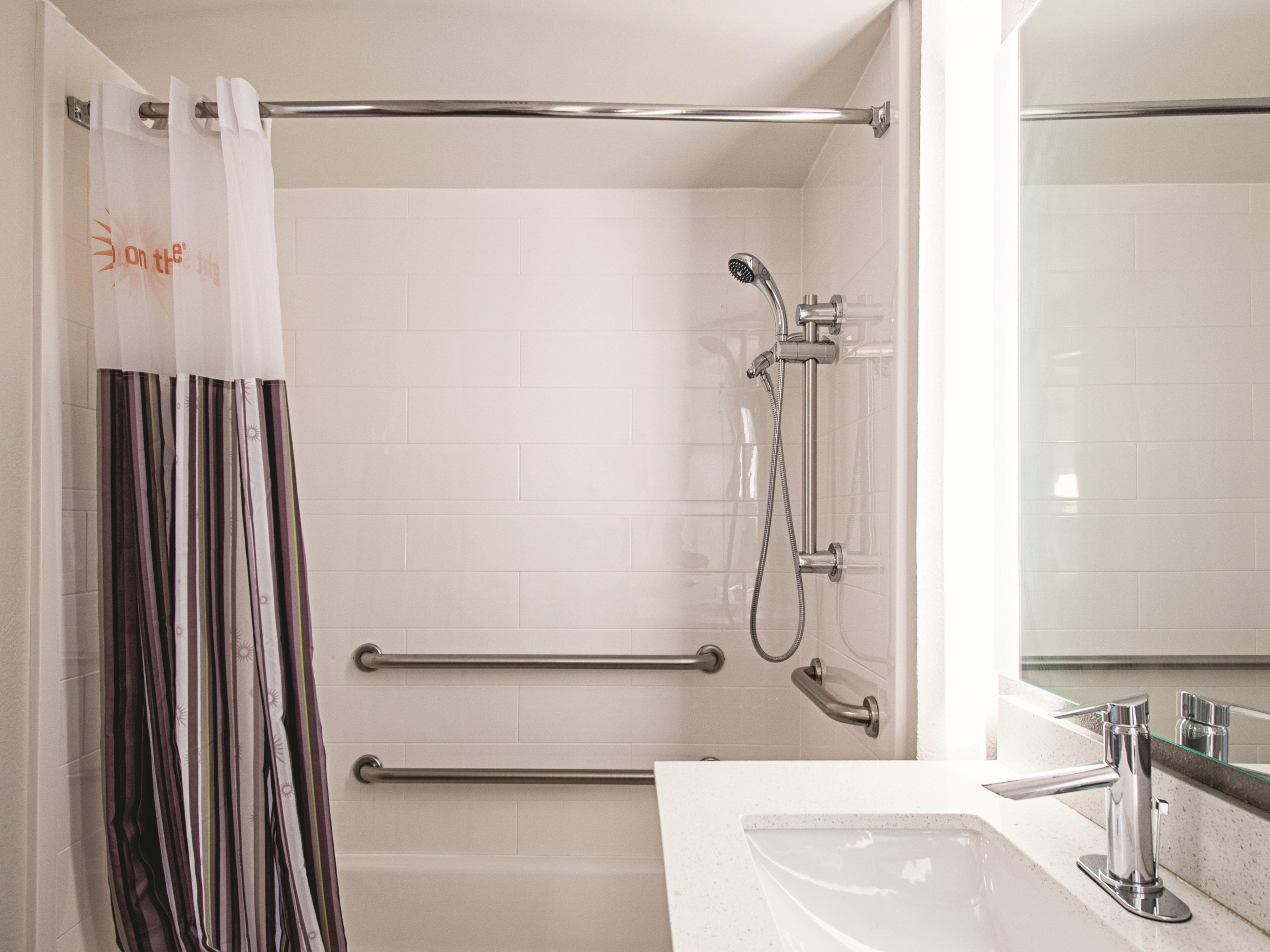 Guest room at the La Quinta Inn & Suites by Wyndham Cincinnati Sharonville in Cincinnati, Ohio
