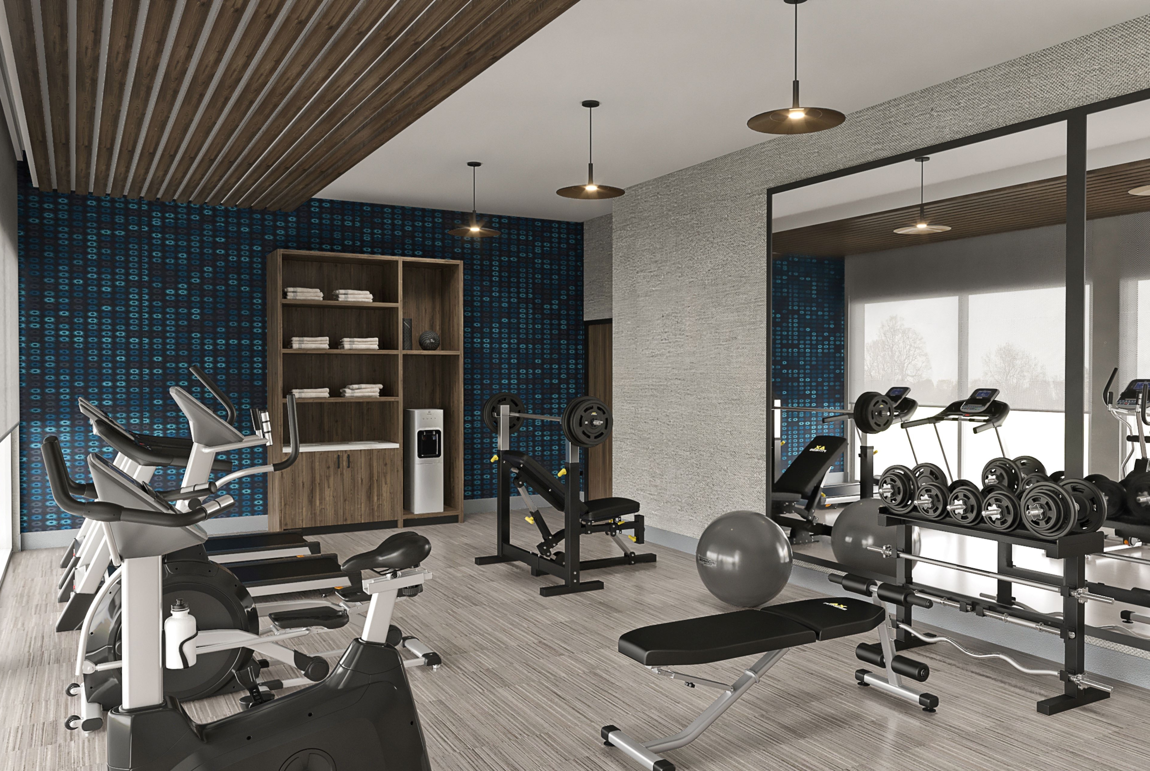 Fitness room at La Quinta Inn & Suites by Wyndham Miamisburg Dayton South in Miamisburg, Ohio