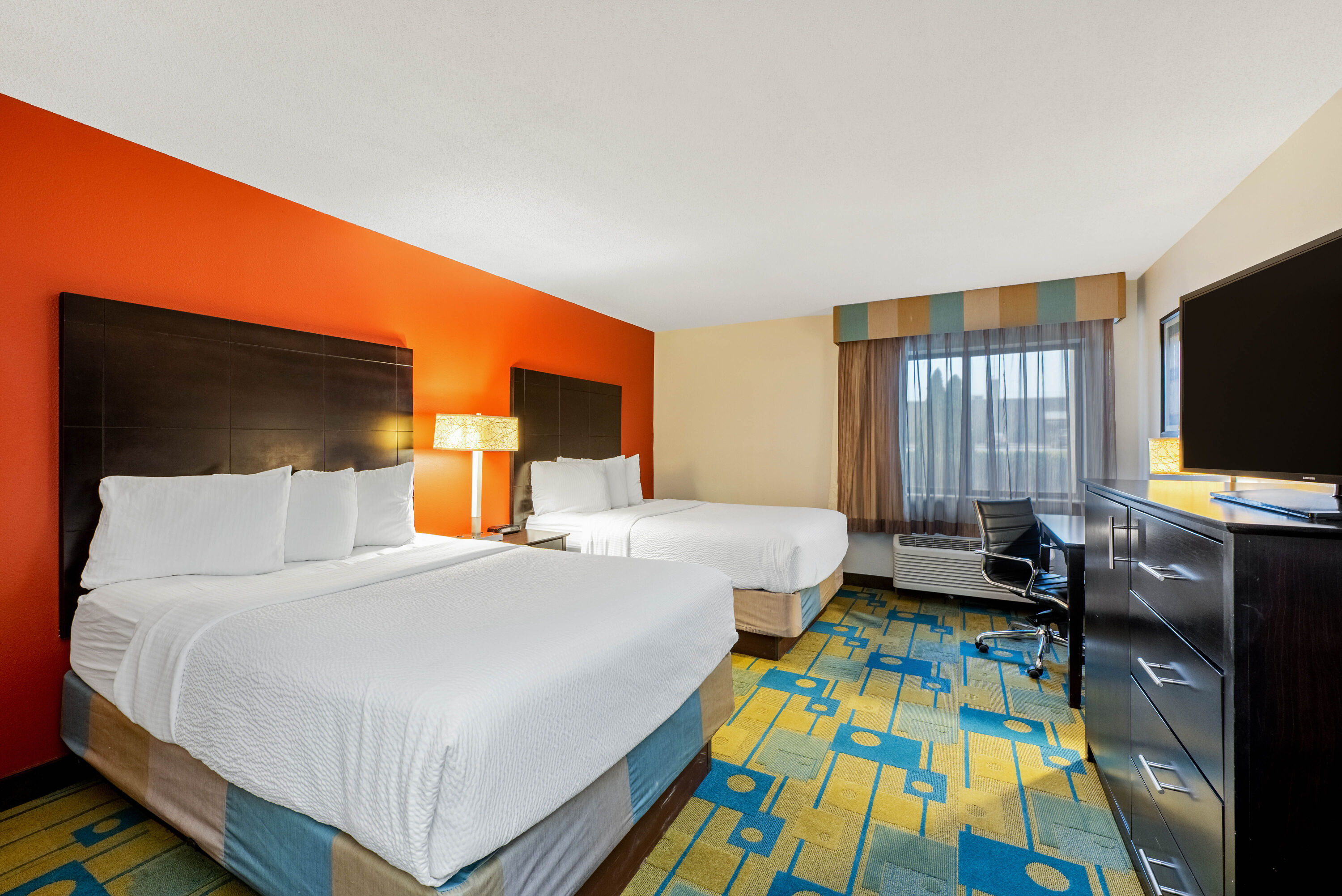 Guest room at the La Quinta Inn & Suites by Wyndham Mansfield OH in Mansfield, Ohio