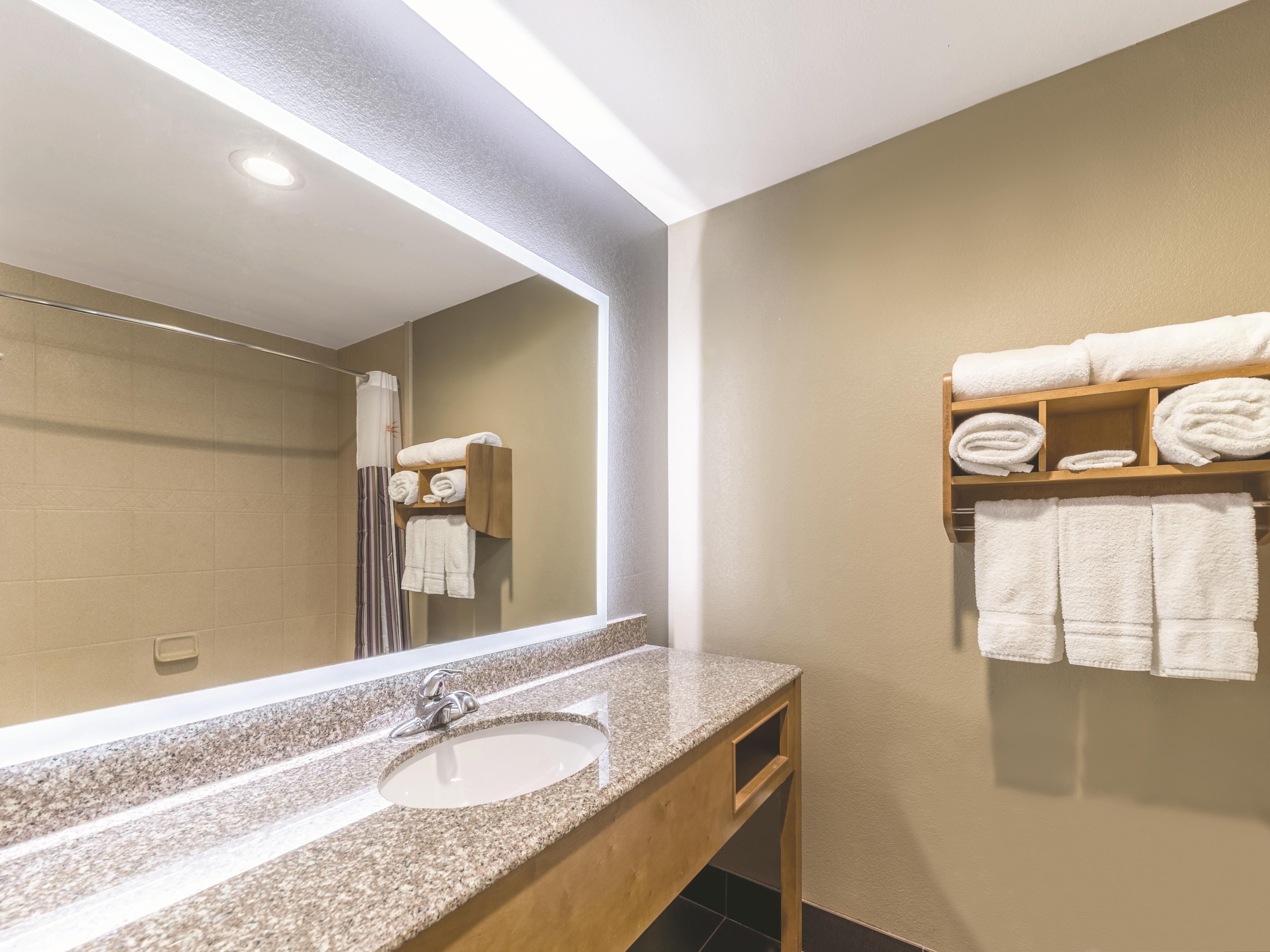 Guest room at the La Quinta Inn & Suites by Wyndham - Tulsa - Catoosa Route 66 in Catoosa, Oklahoma