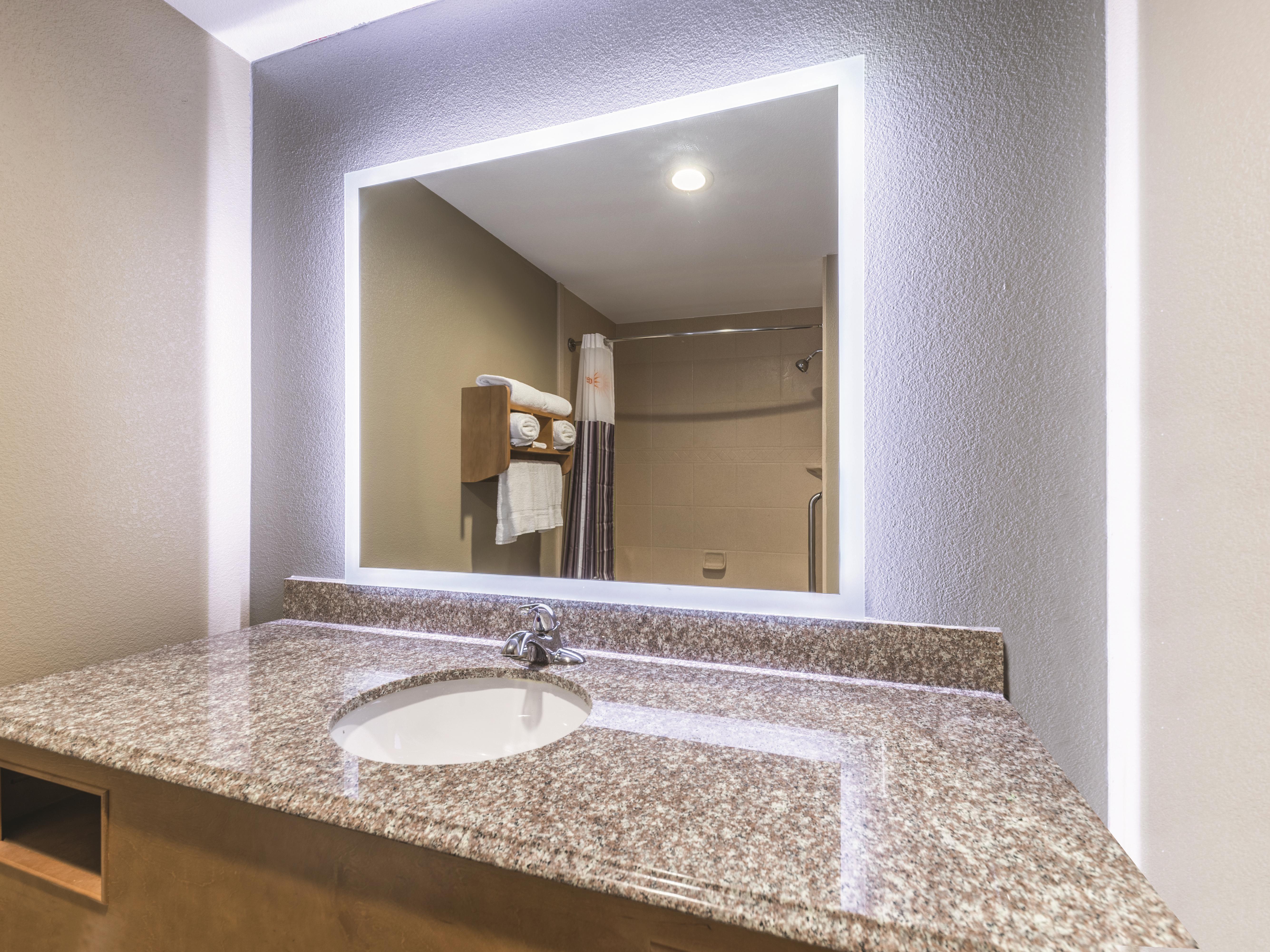 Guest room at the La Quinta Inn & Suites by Wyndham - Tulsa - Catoosa Route 66 in Catoosa, Oklahoma