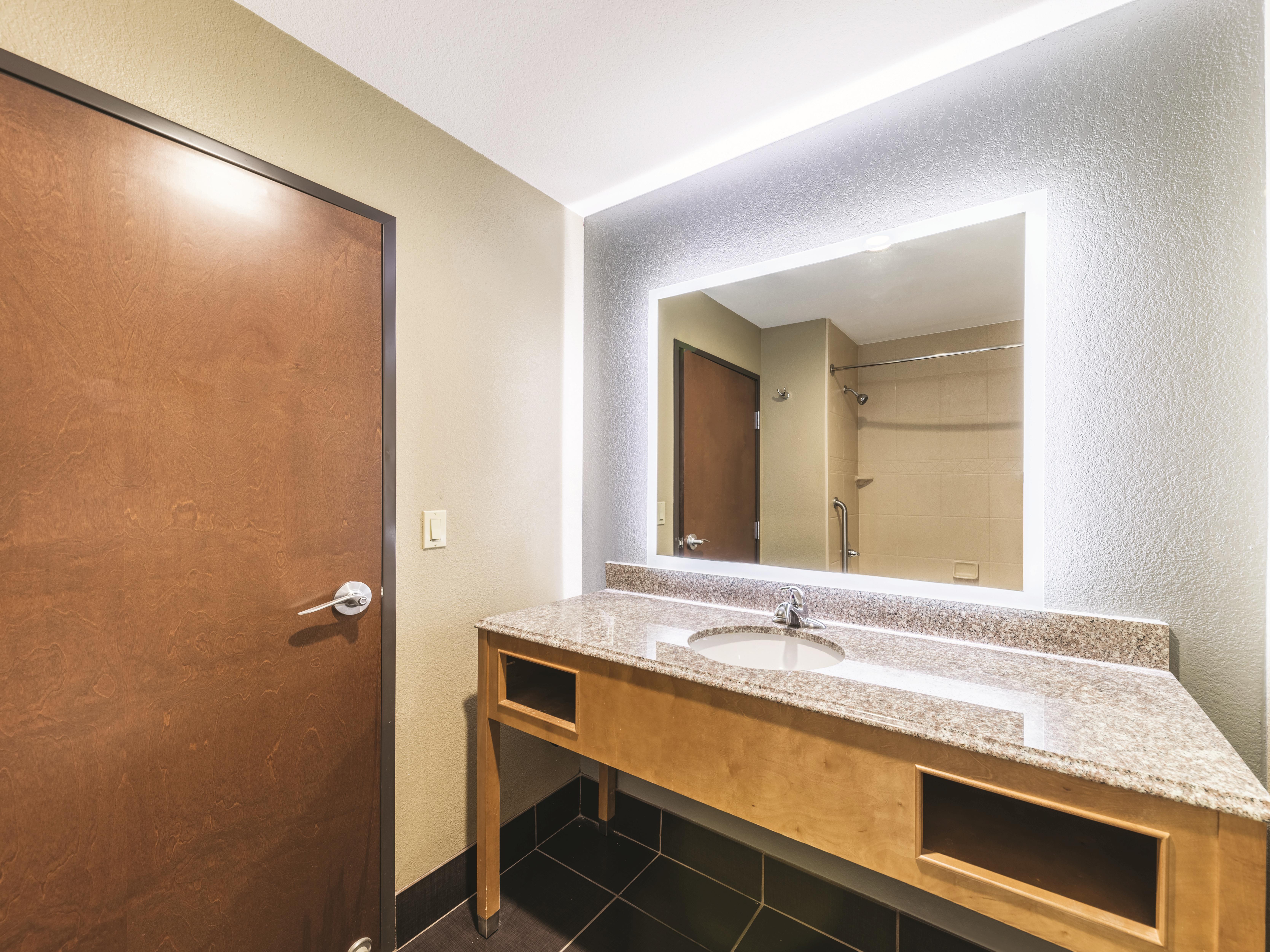 Guest room at the La Quinta Inn & Suites by Wyndham - Tulsa - Catoosa Route 66 in Catoosa, Oklahoma