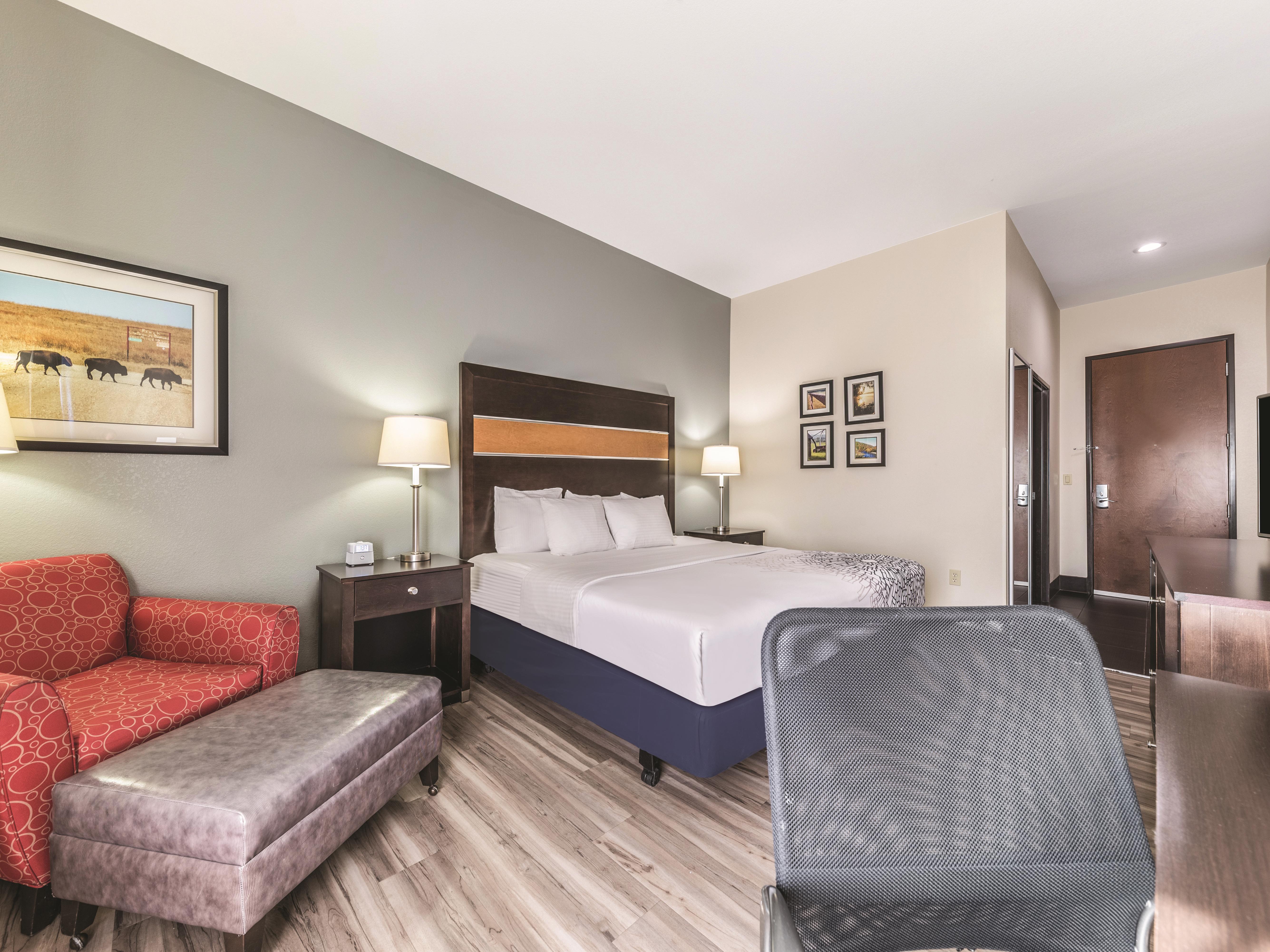 Guest room at the La Quinta Inn & Suites by Wyndham - Tulsa - Catoosa Route 66 in Catoosa, Oklahoma