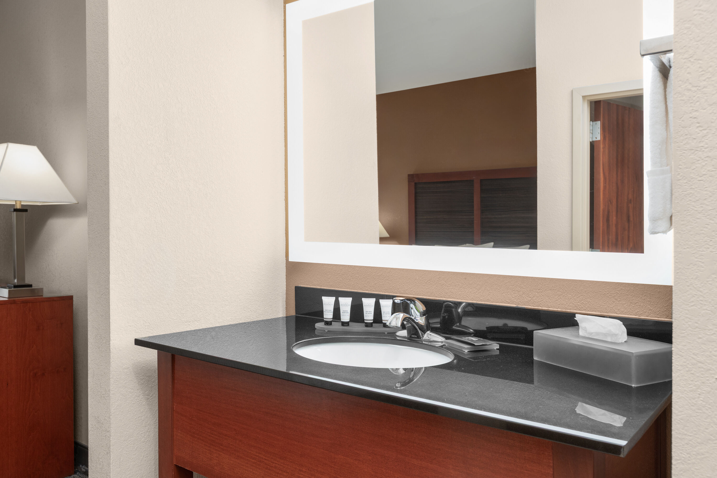 Guest room at the La Quinta Inn & Suites by Wyndham Midwest City - Tinker AFB in Midwest City, Oklahoma