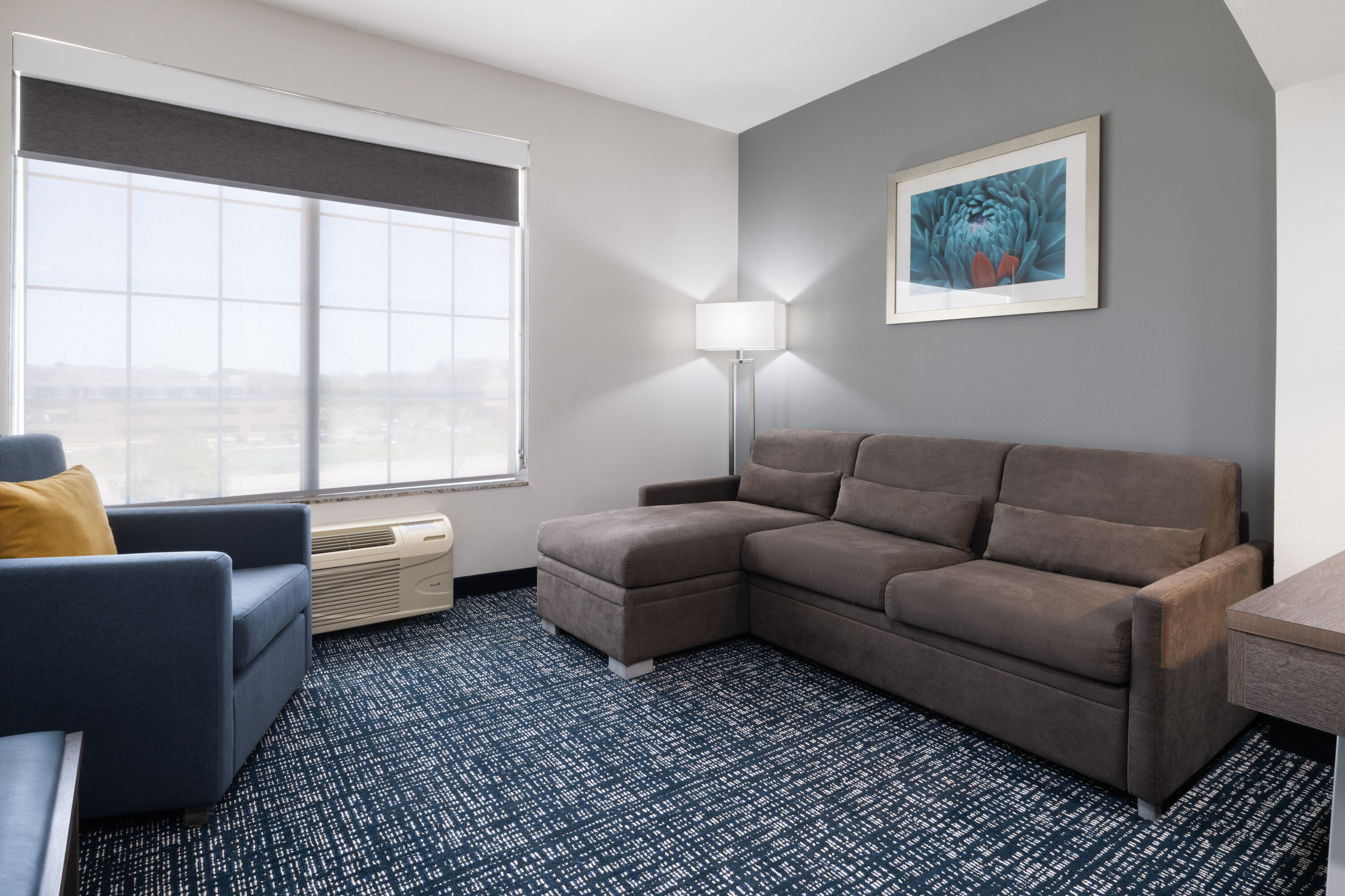 Guest room at the La Quinta Inn & Suites by Wyndham Muskogee in Muskogee, Oklahoma