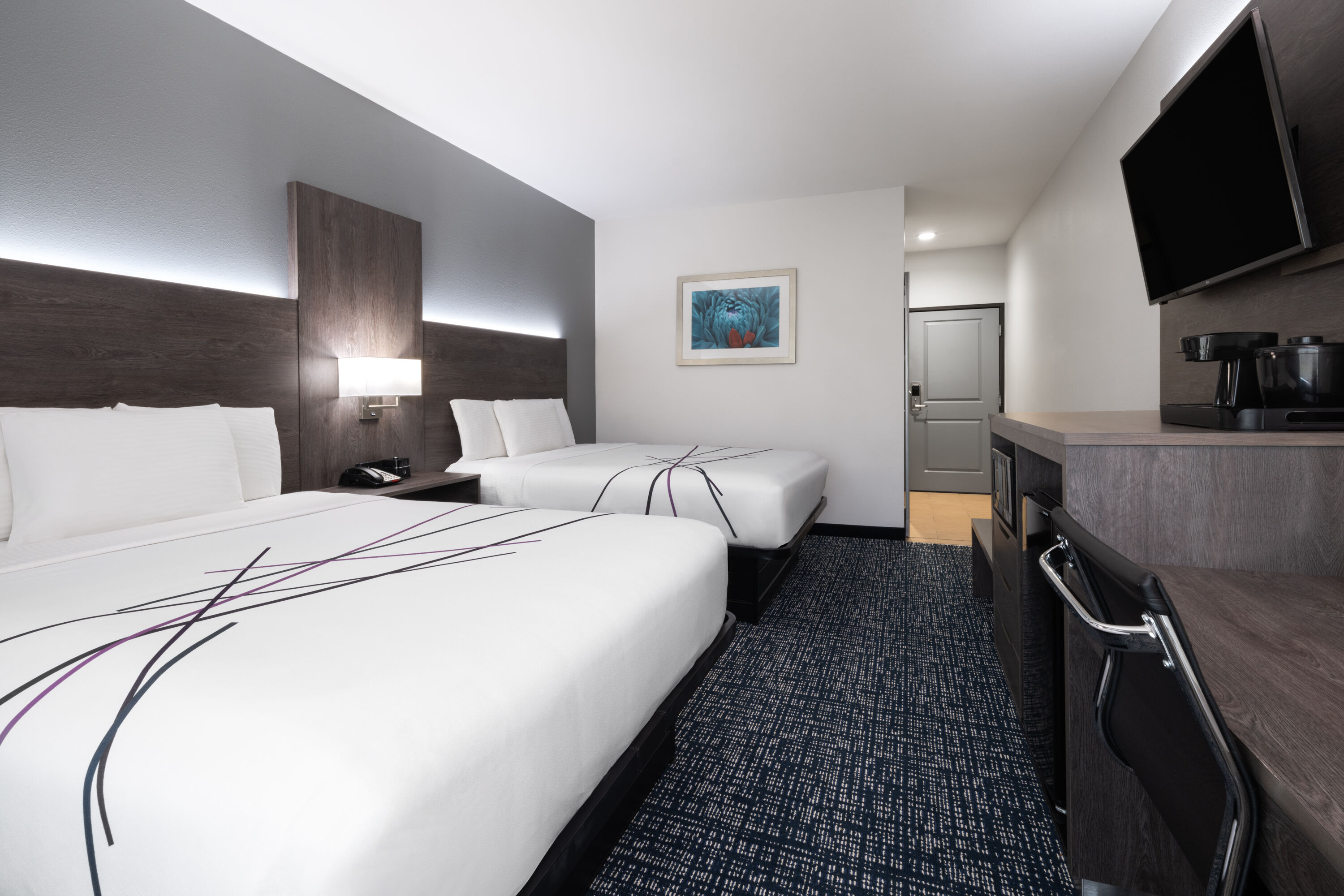 Guest room at the La Quinta Inn & Suites by Wyndham Muskogee in Muskogee, Oklahoma