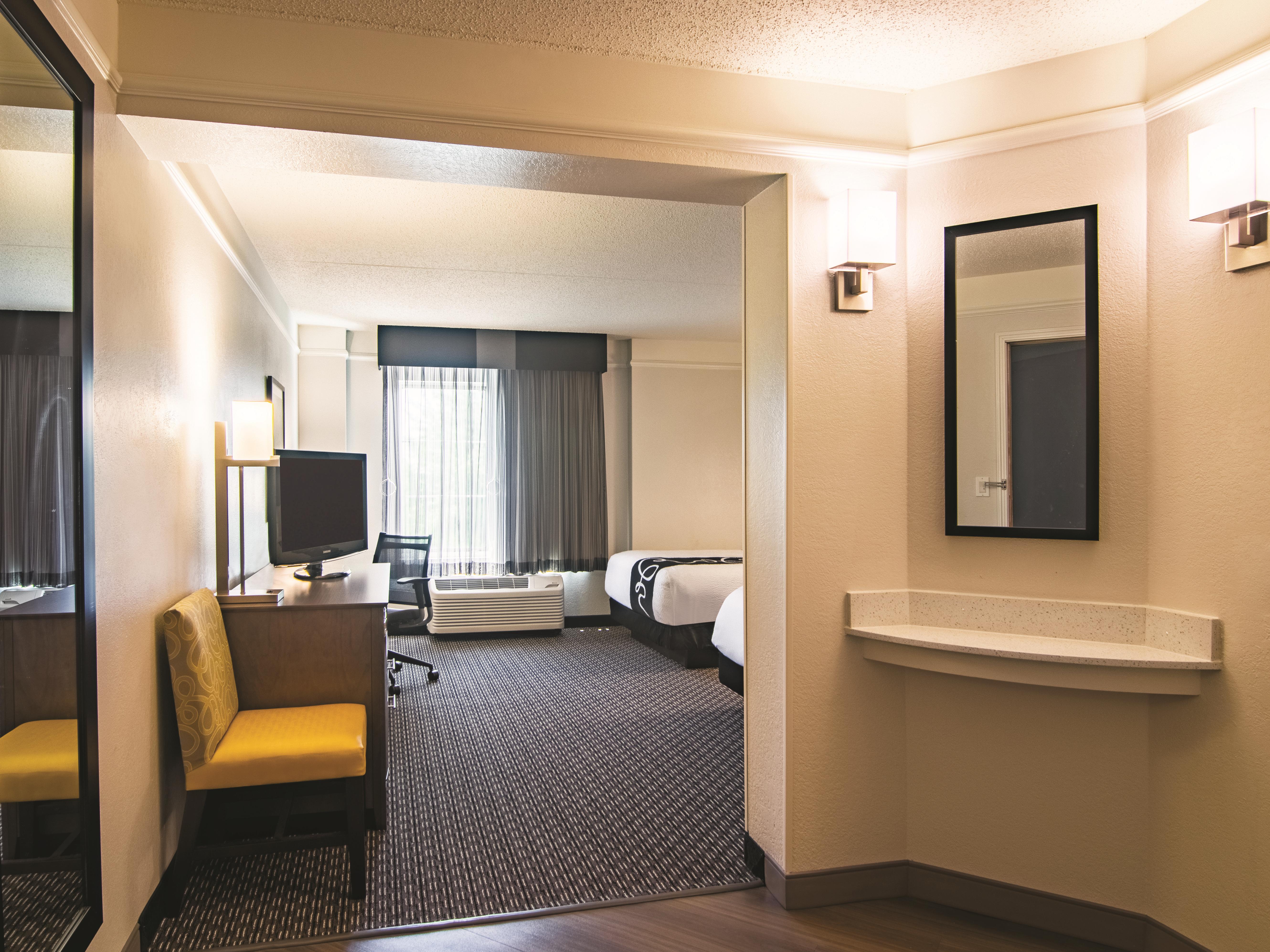 Guest room at the La Quinta Inn & Suites by Wyndham Oklahoma City Norman in Norman, Oklahoma