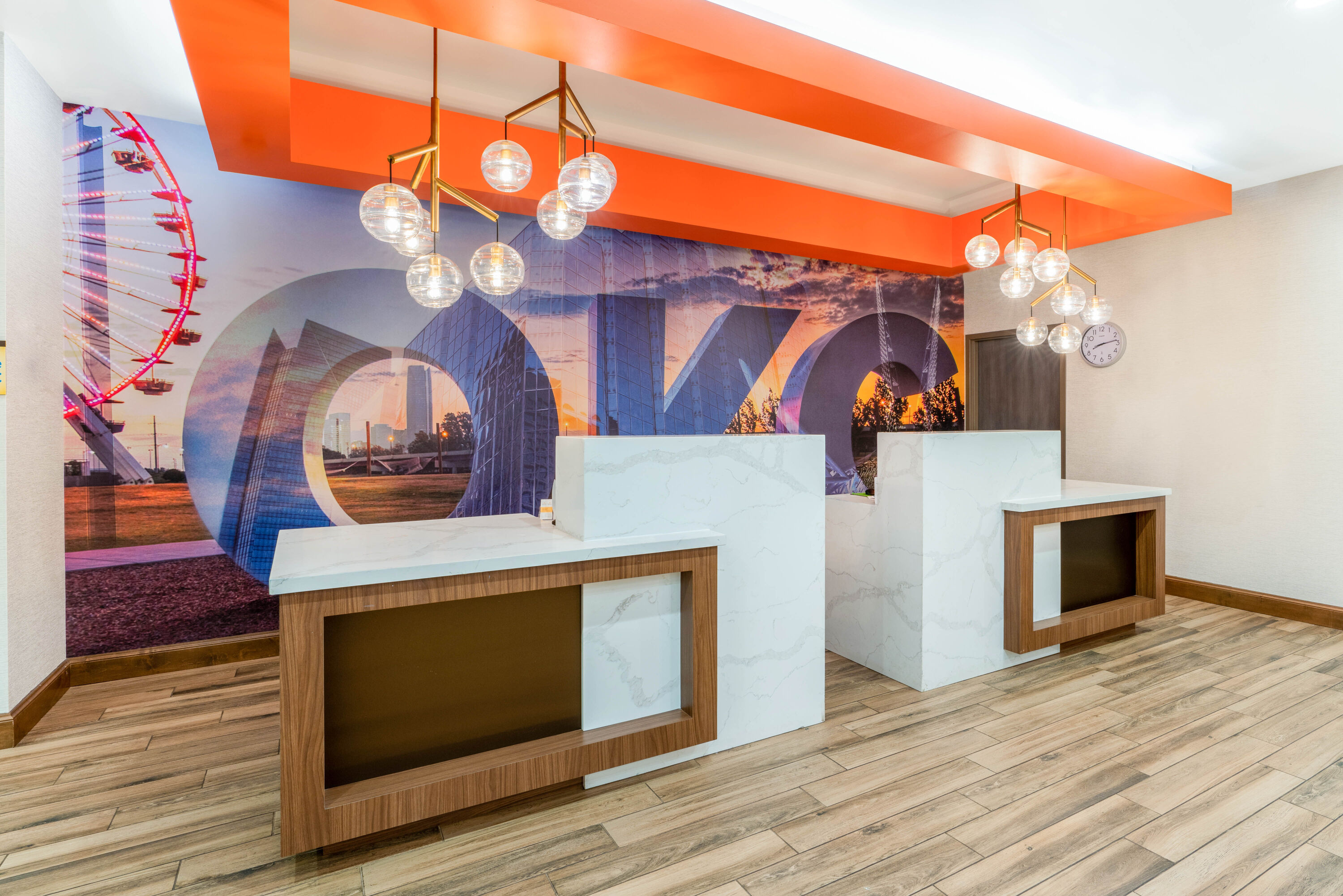 La Quinta Inn & Suites by Wyndham Oklahoma City Airport reception in Oklahoma City, Oklahoma