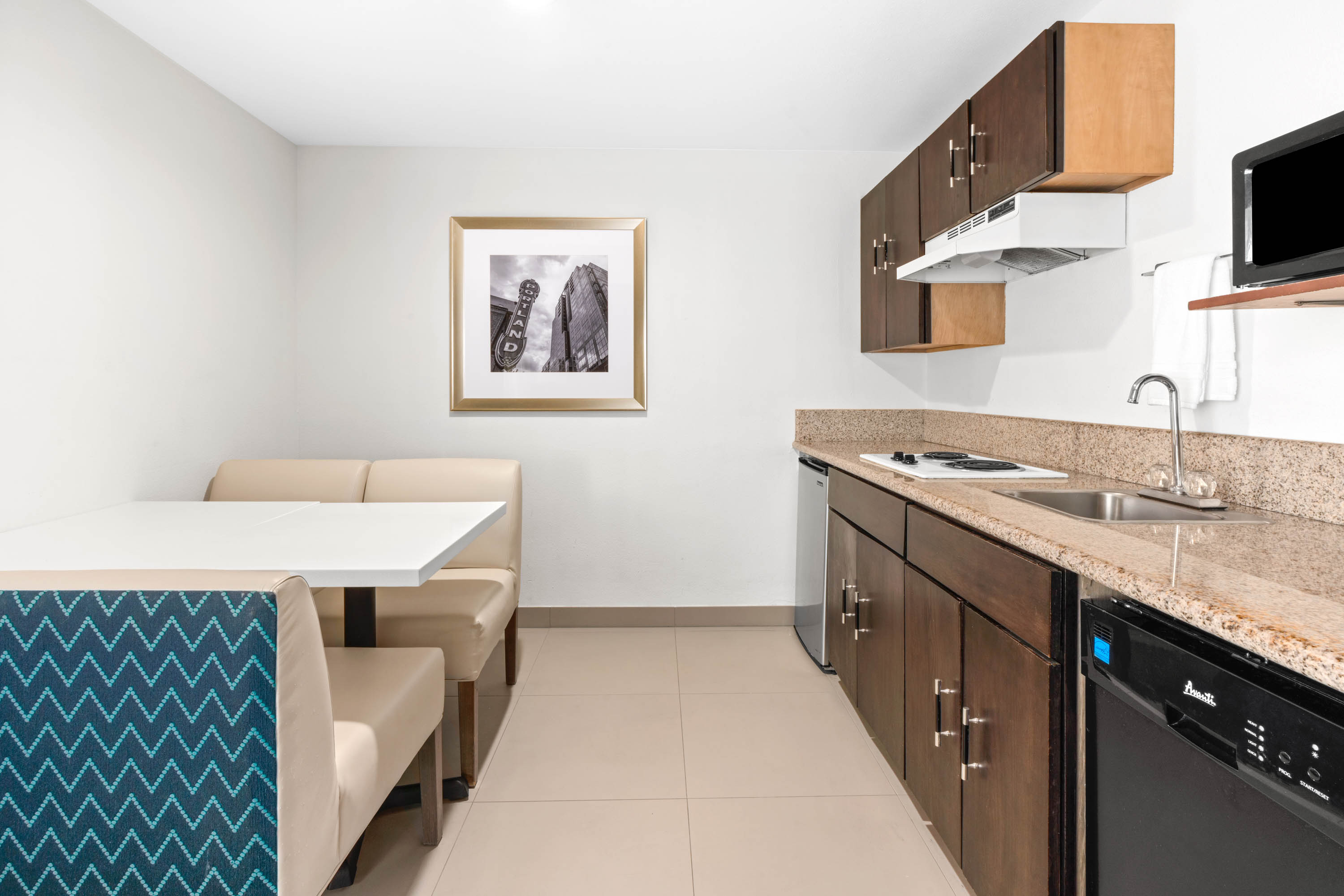 Guest room at the La Quinta Inn & Suites by Wyndham Portland NW in Portland, Oregon