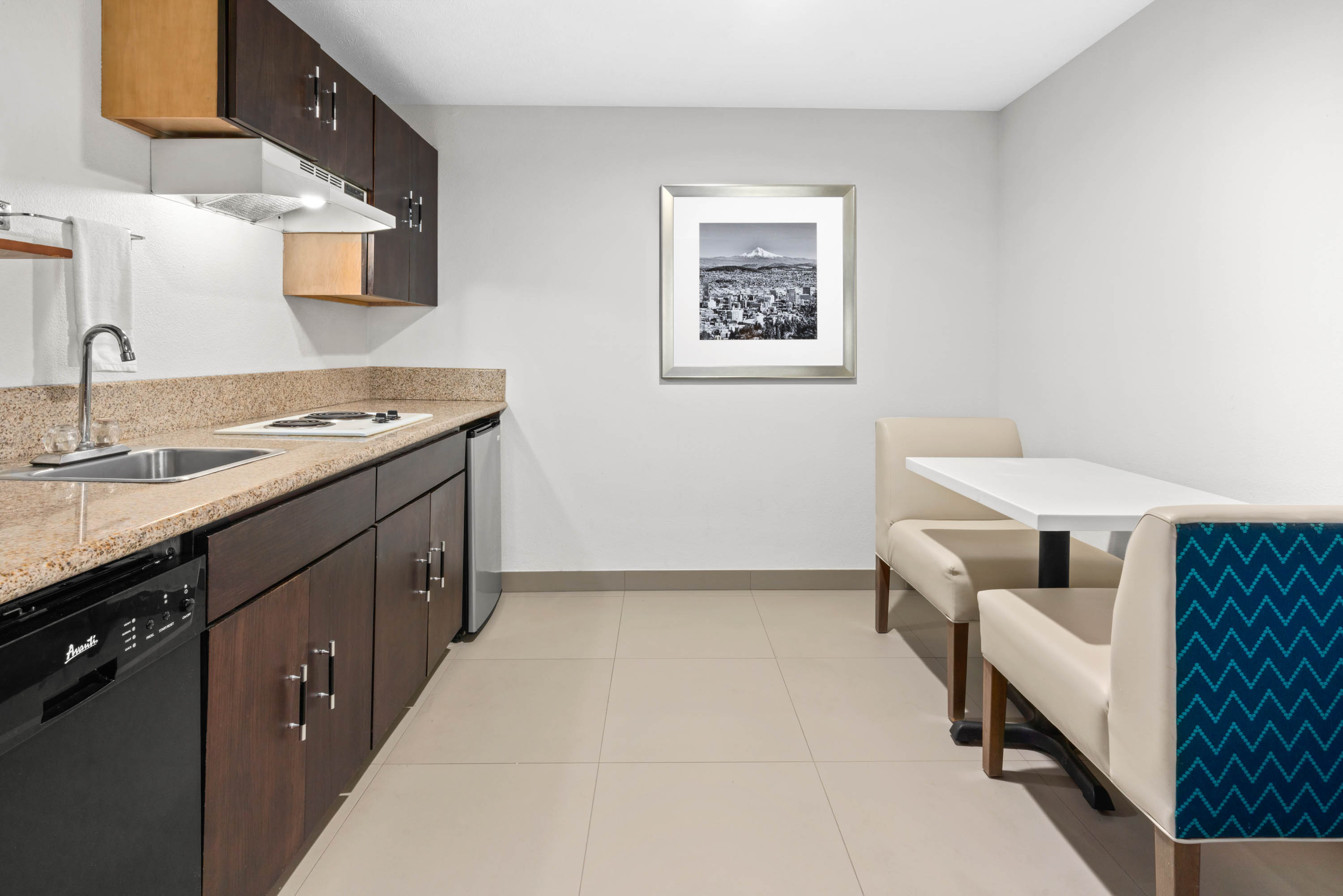 Guest room at the La Quinta Inn & Suites by Wyndham Portland NW in Portland, Oregon