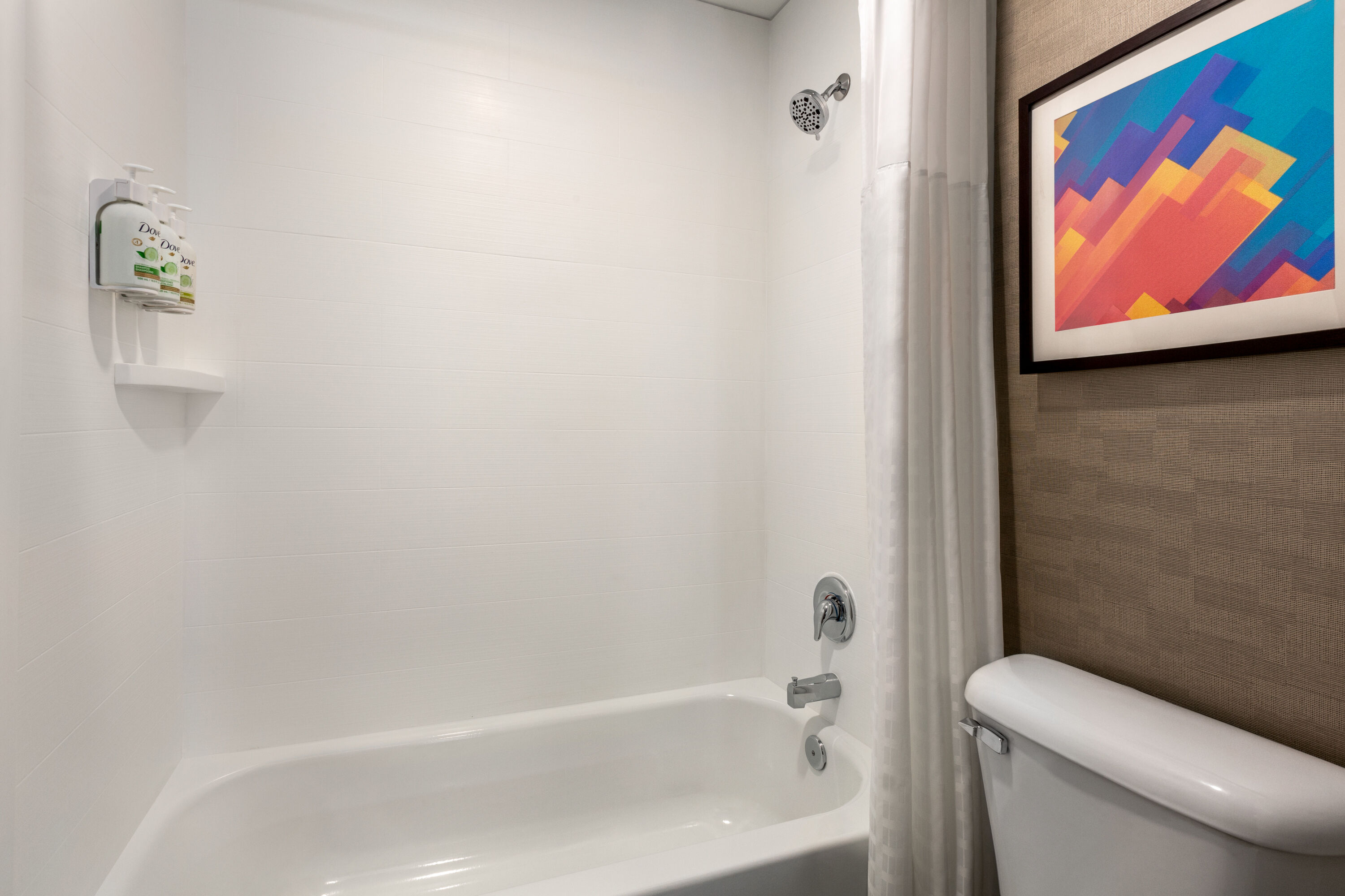 Guest room bath at the La Quinta Inn by Wyndham Columbia NE/Fort Jackson in Columbia, South Carolina
